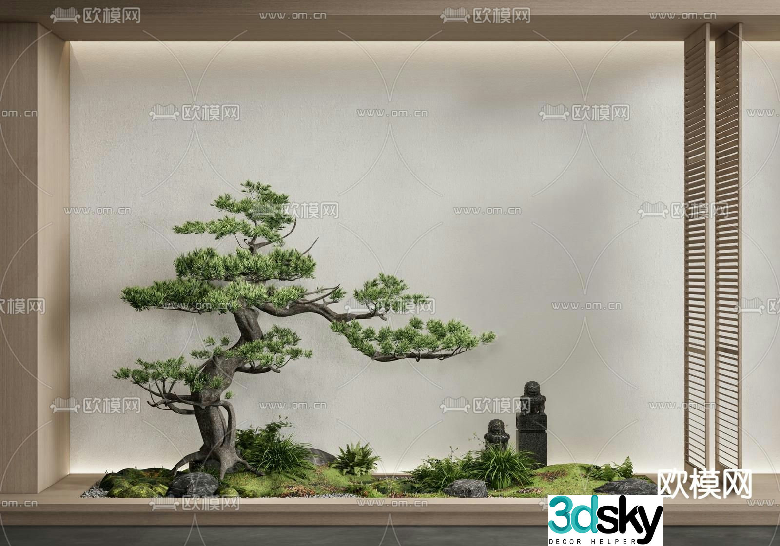 Pine tree plant pile green plant sketch 3d model