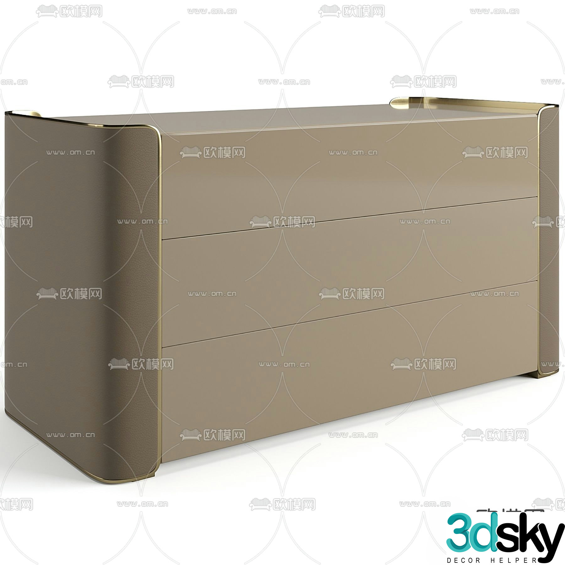 Fendi bedside table 3d model