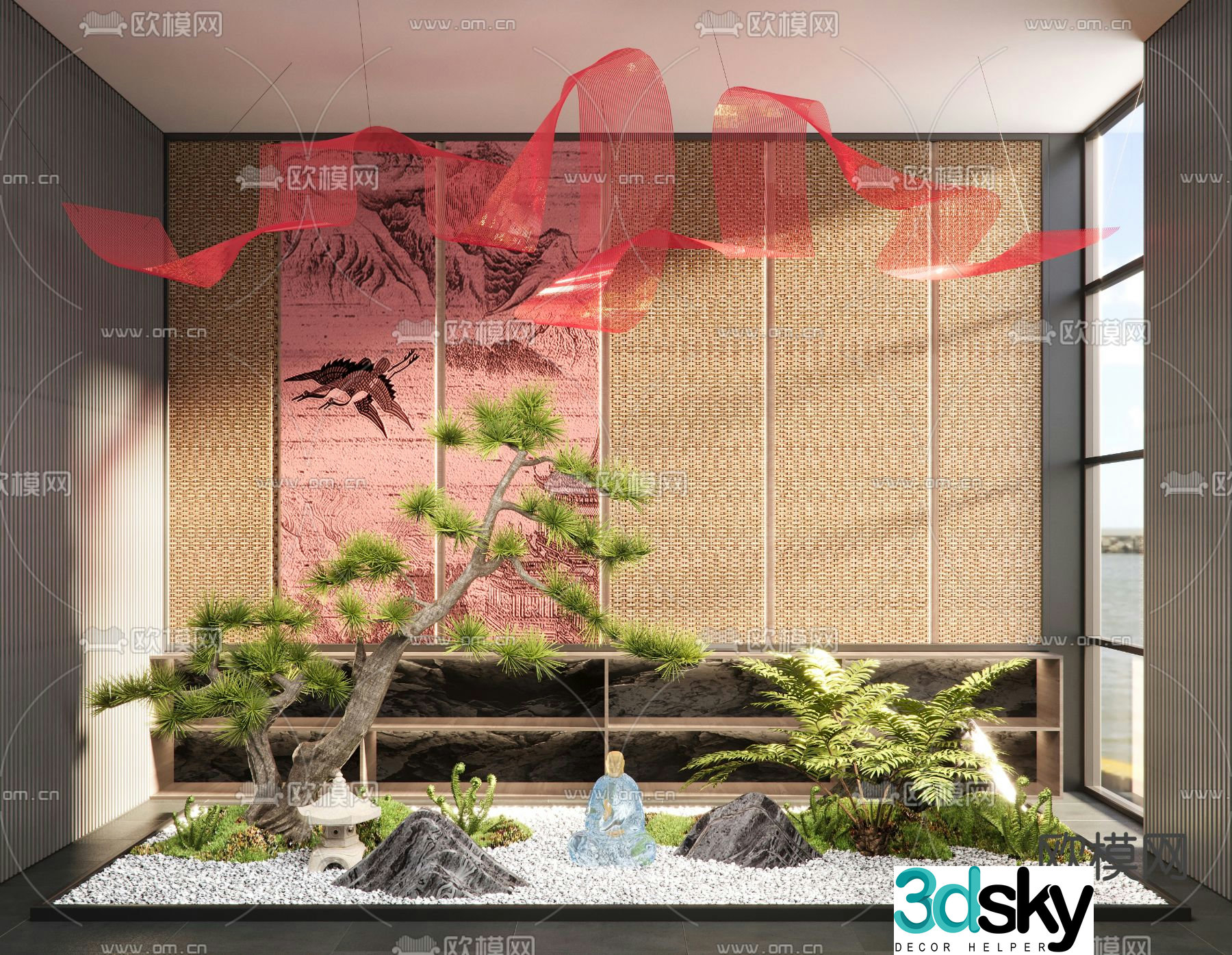 indoor landscape plant 3d model
