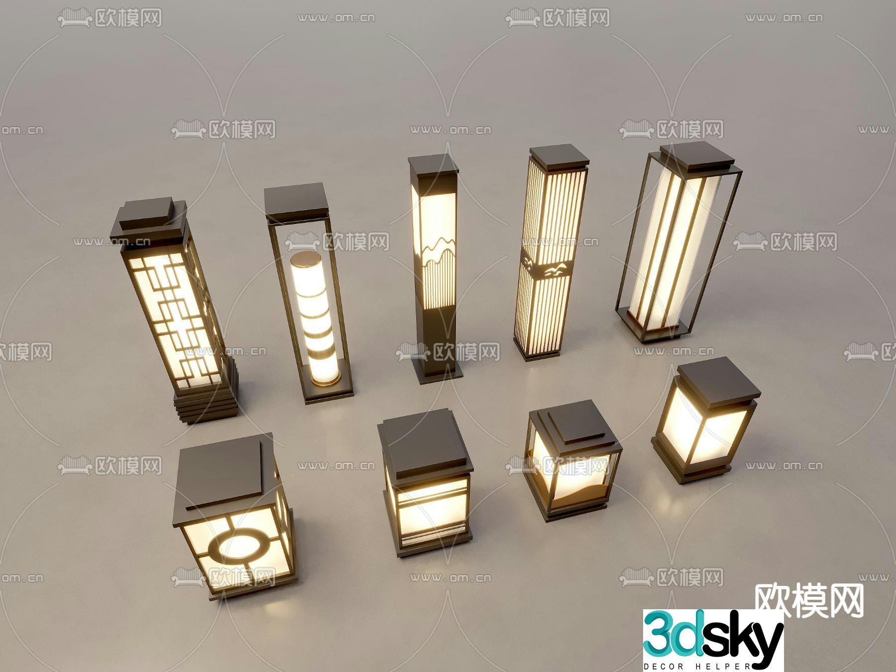 Outdoor light Landscape light Lawn light Garden light 3d model