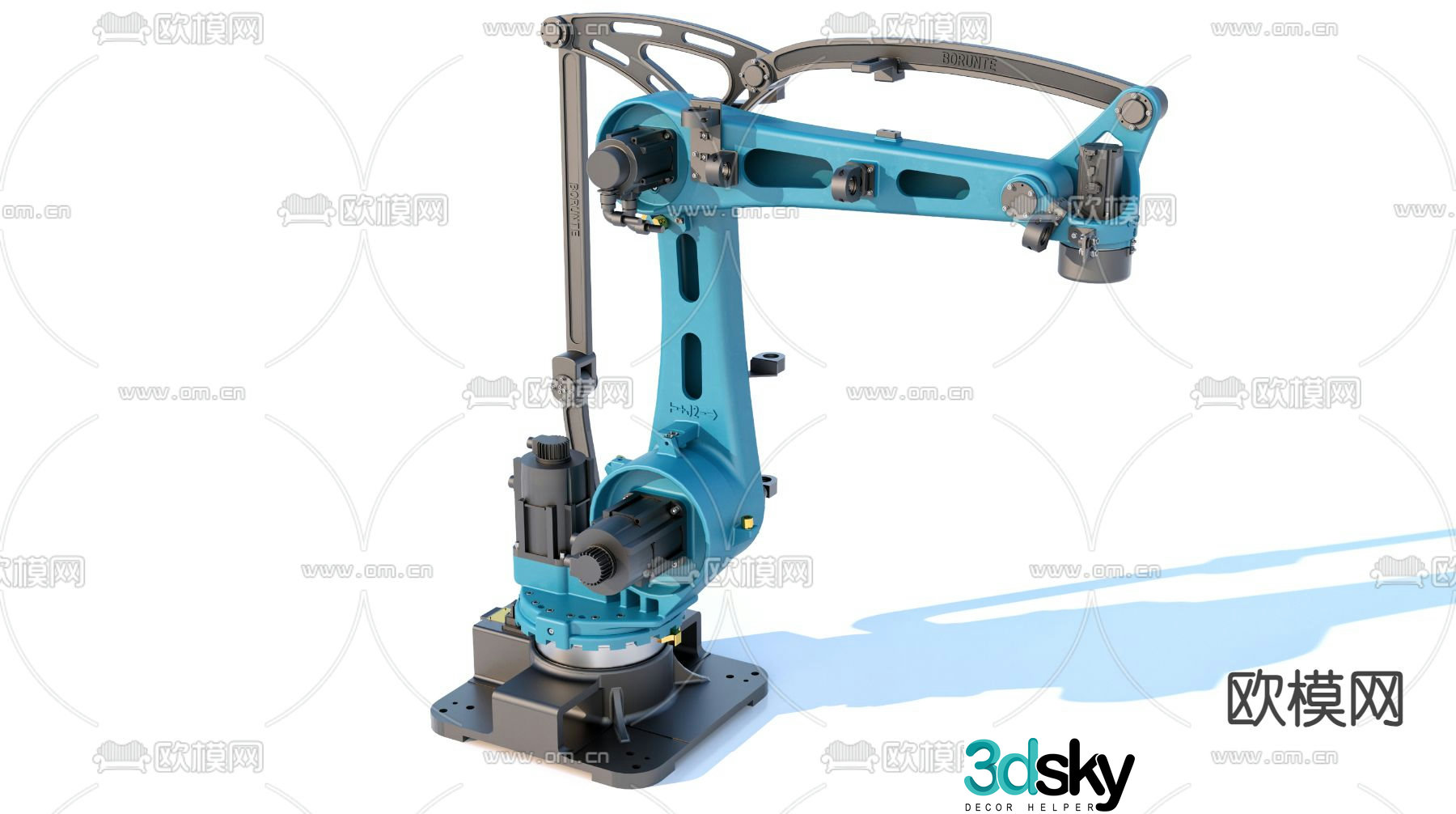 Robotic arm assembly line equipment mechanical facilities 3d model