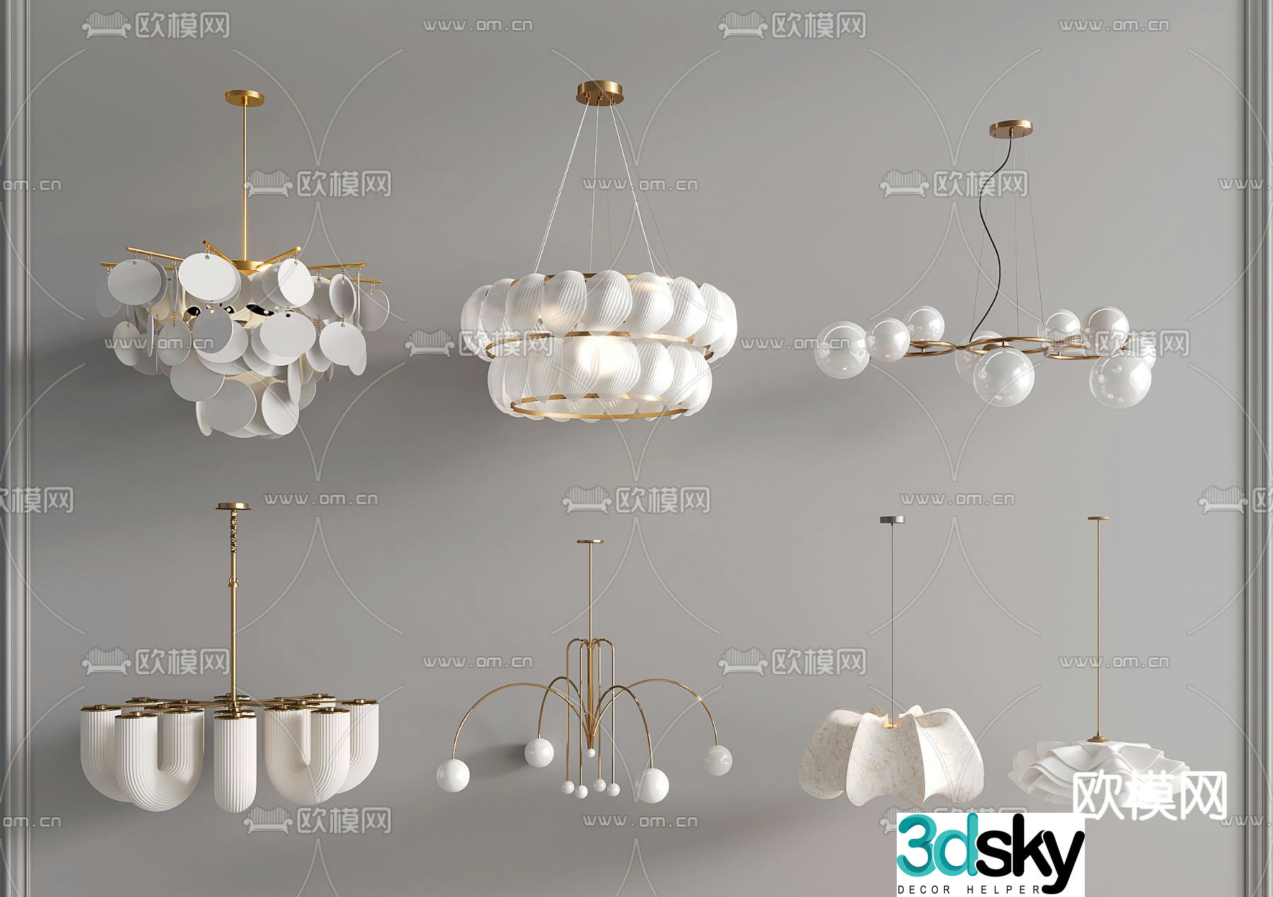 French chandelier 3d model