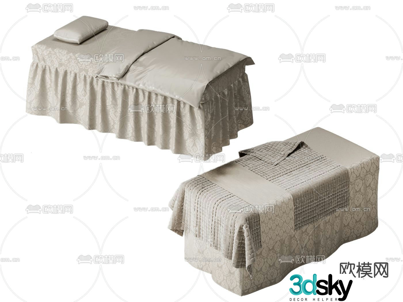 Modern massage bed care bed beauty bed 3d model