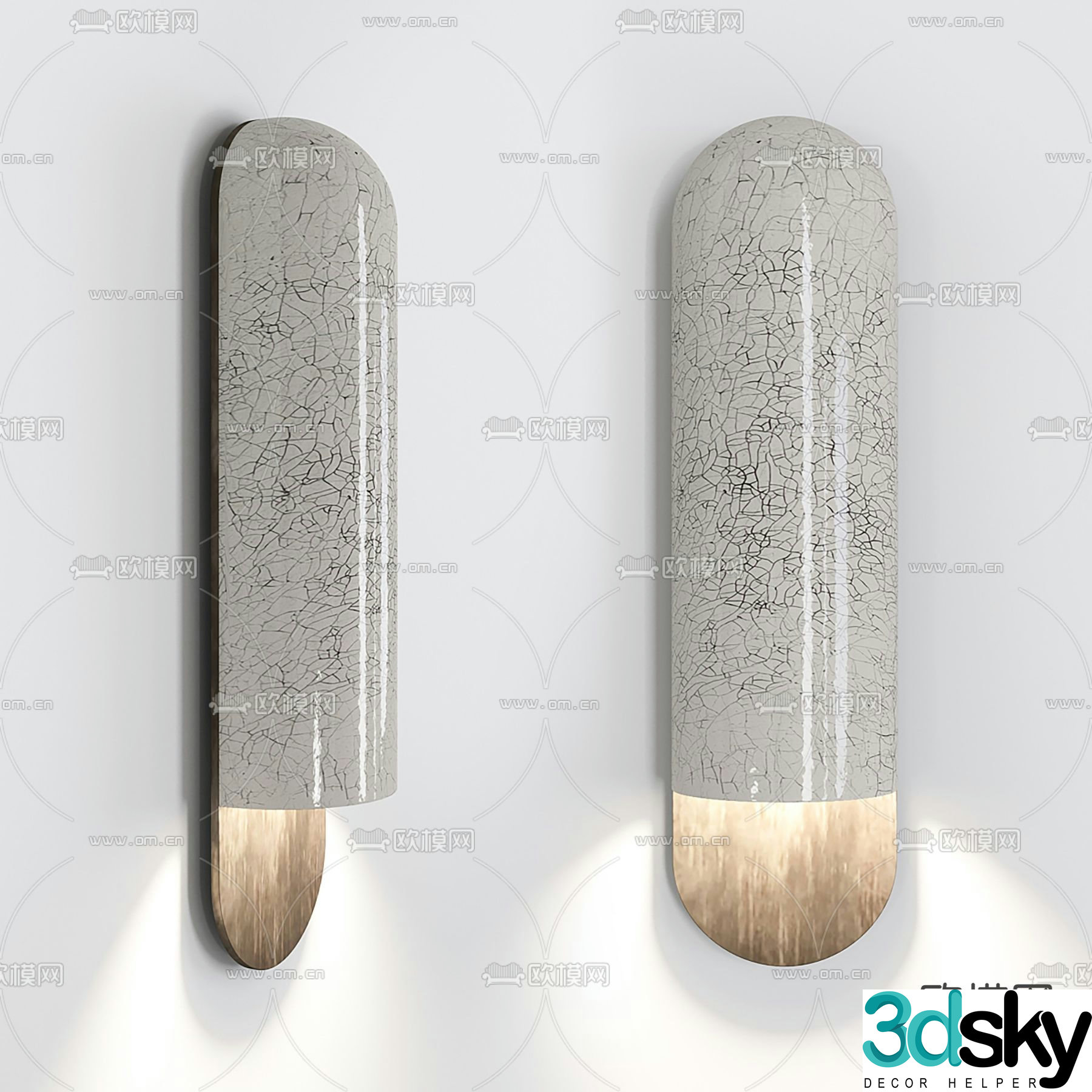 Raku wall lamp 3d model