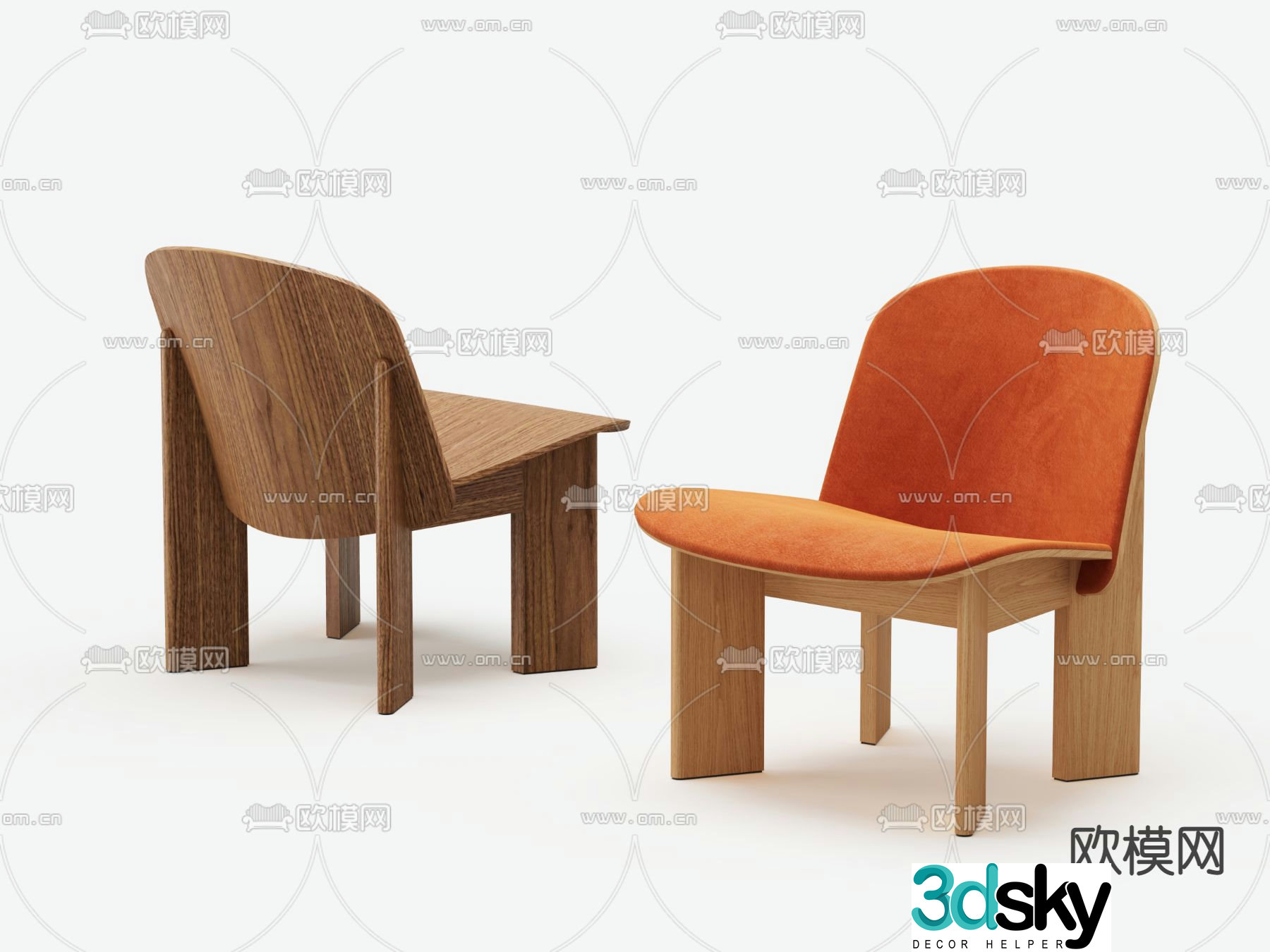Modern leisure chair chair 3d model