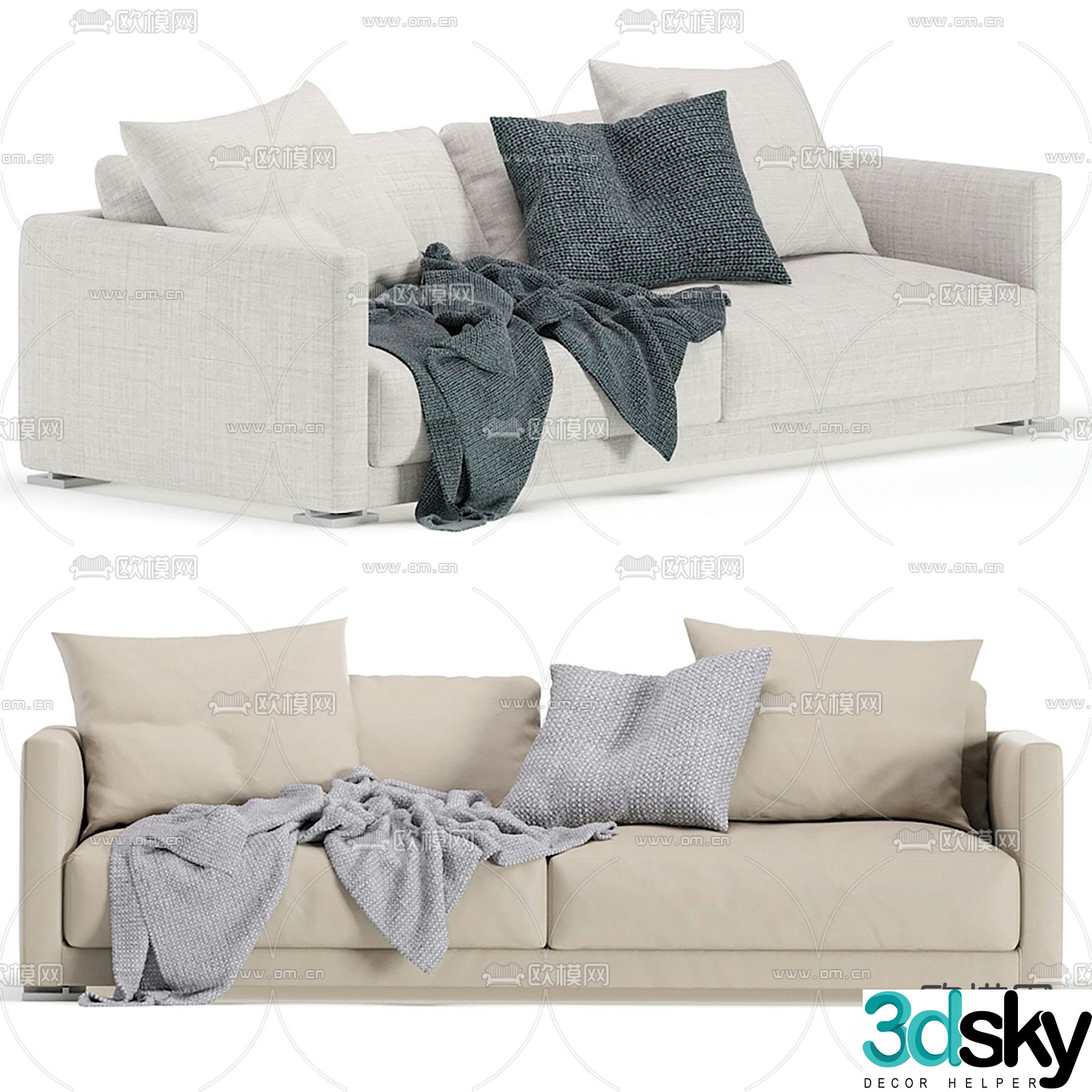 Poliform love seat 3d model