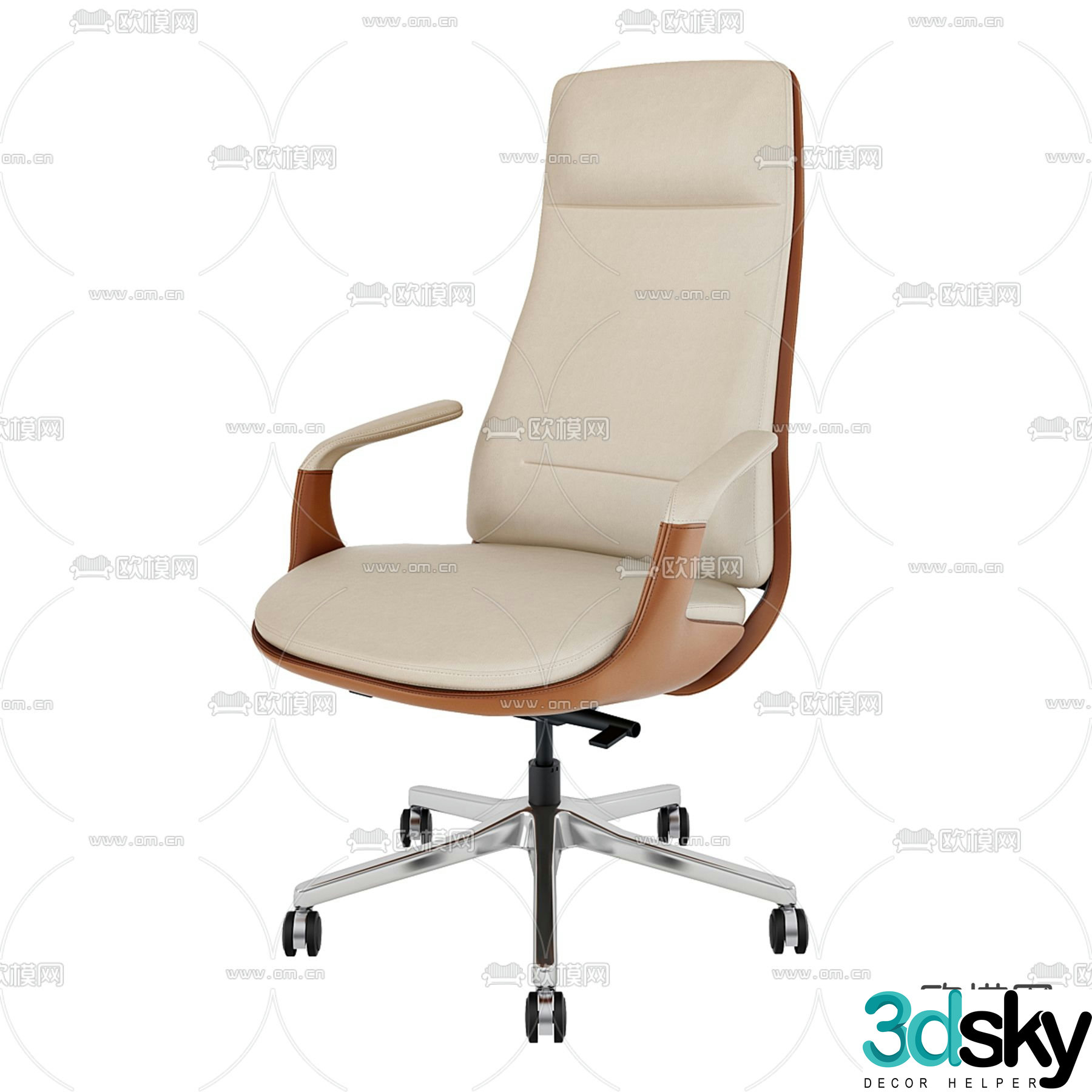 Alibaba leather office chair 3d model