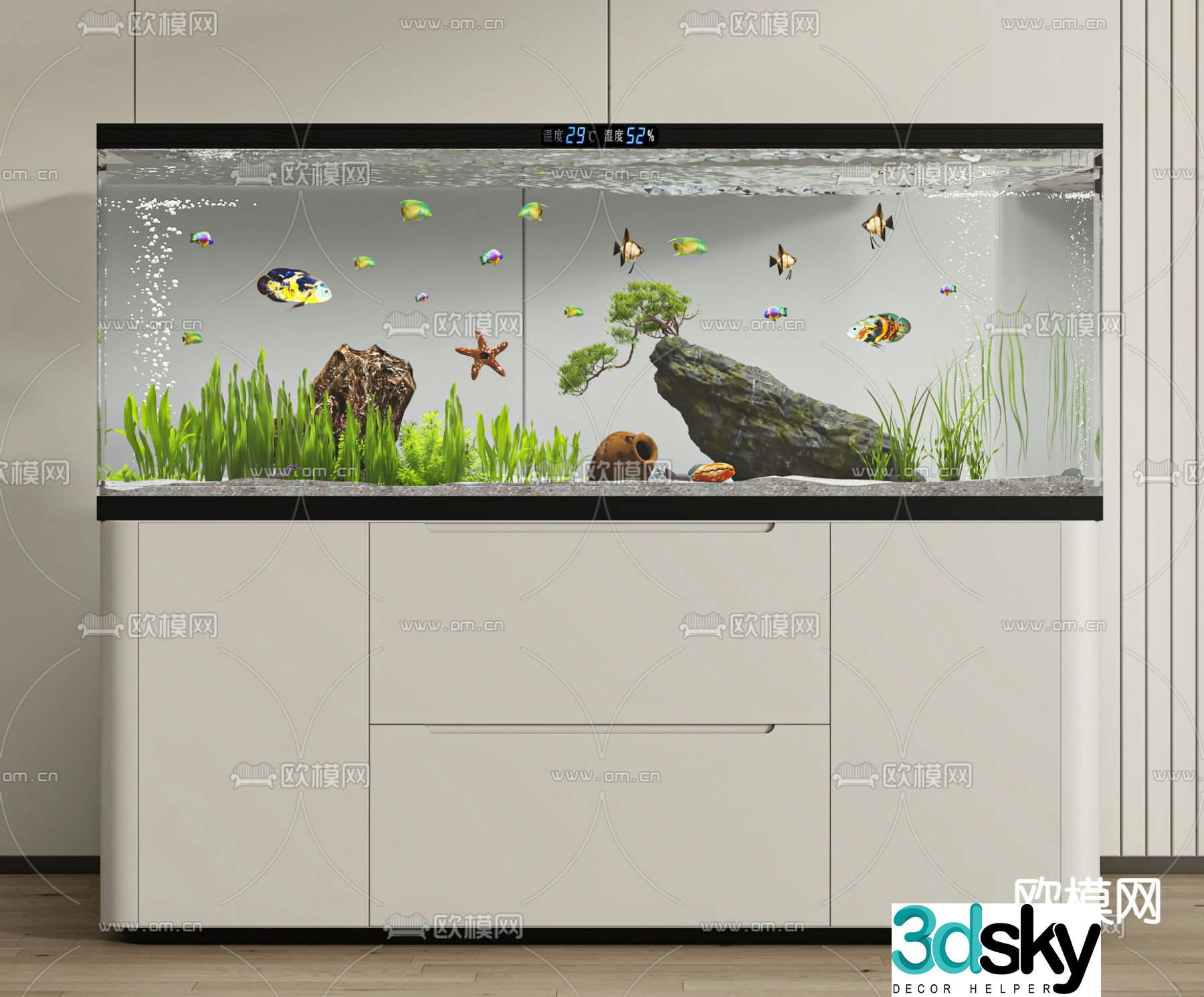 Fish tank Aquarium 3d model