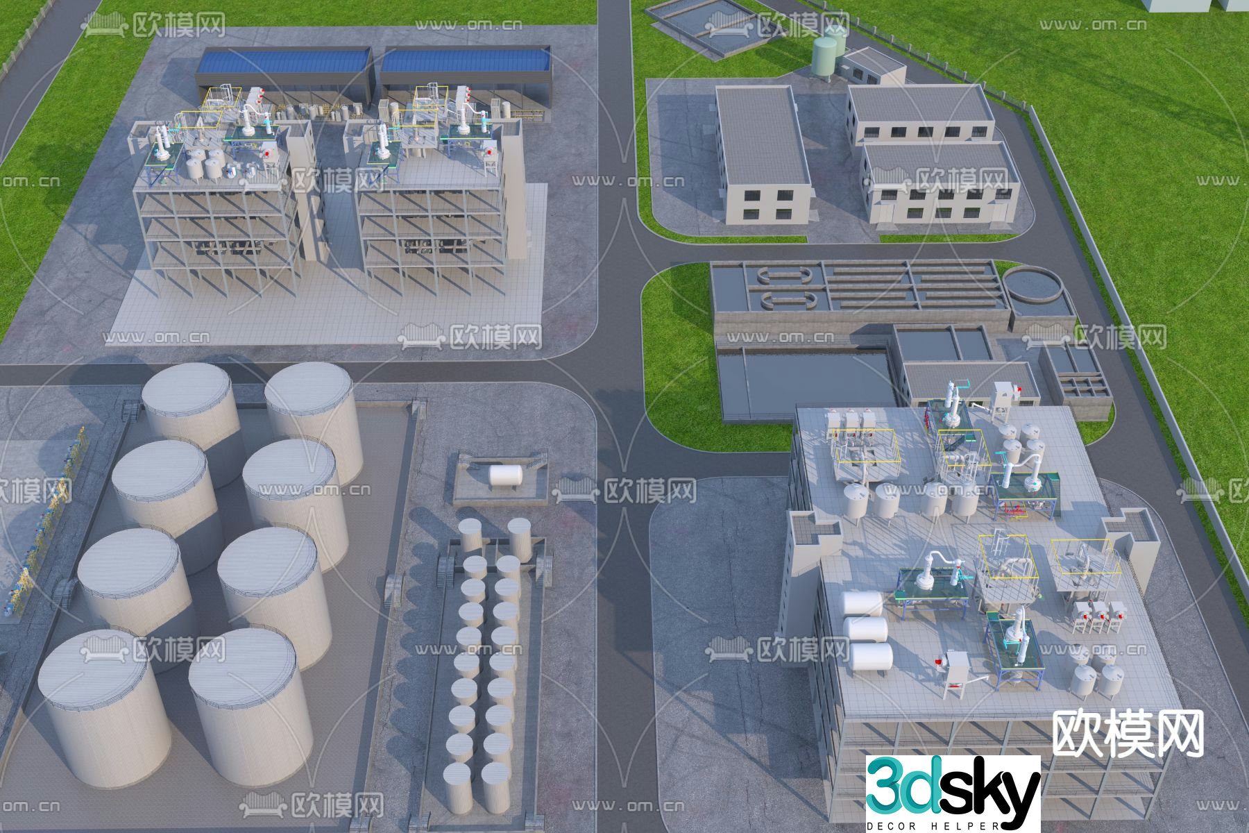 Industrial equipment wastewater treatment equipment 3d model