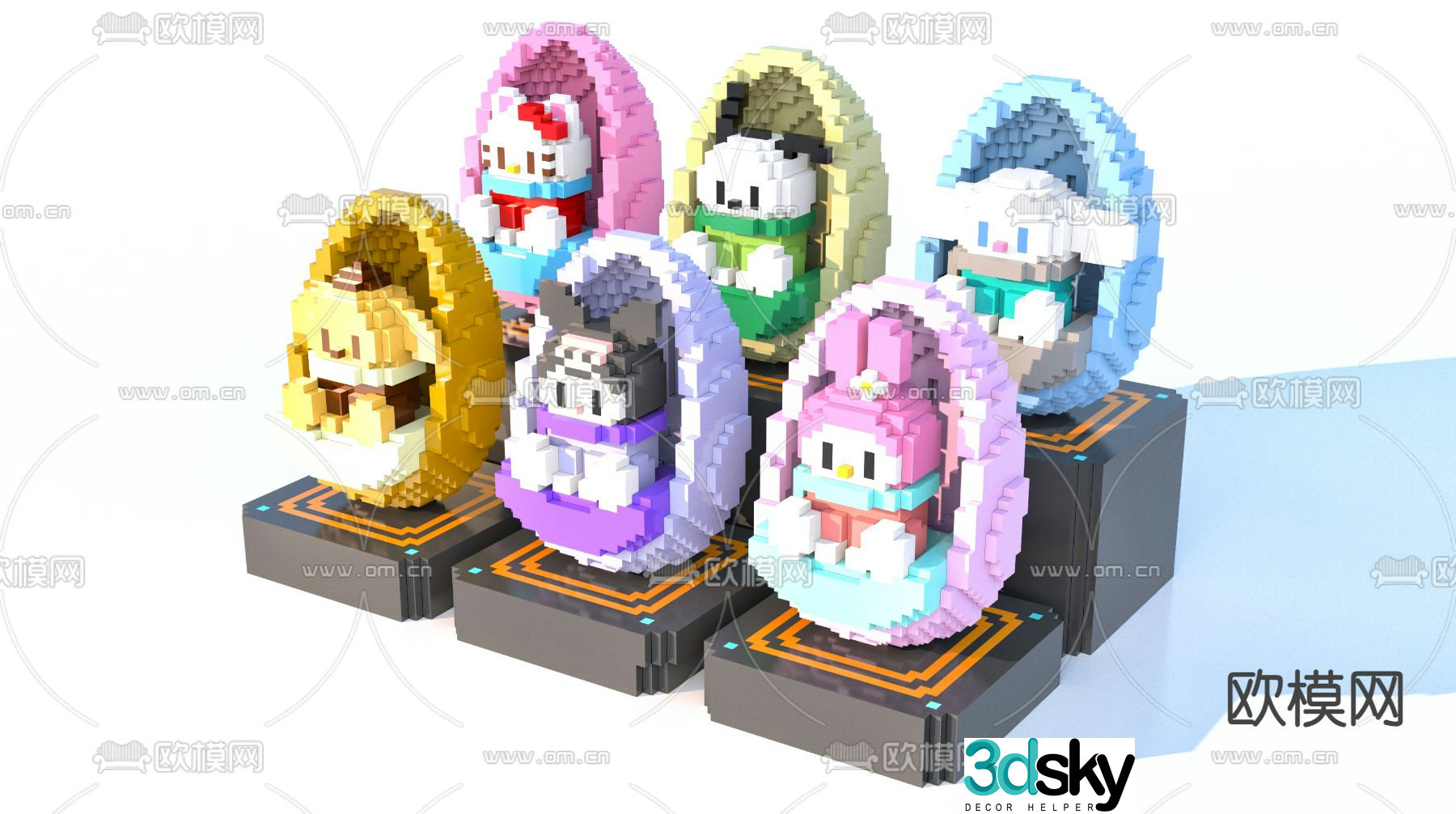 Joining toys Kuromi ornaments 3D model