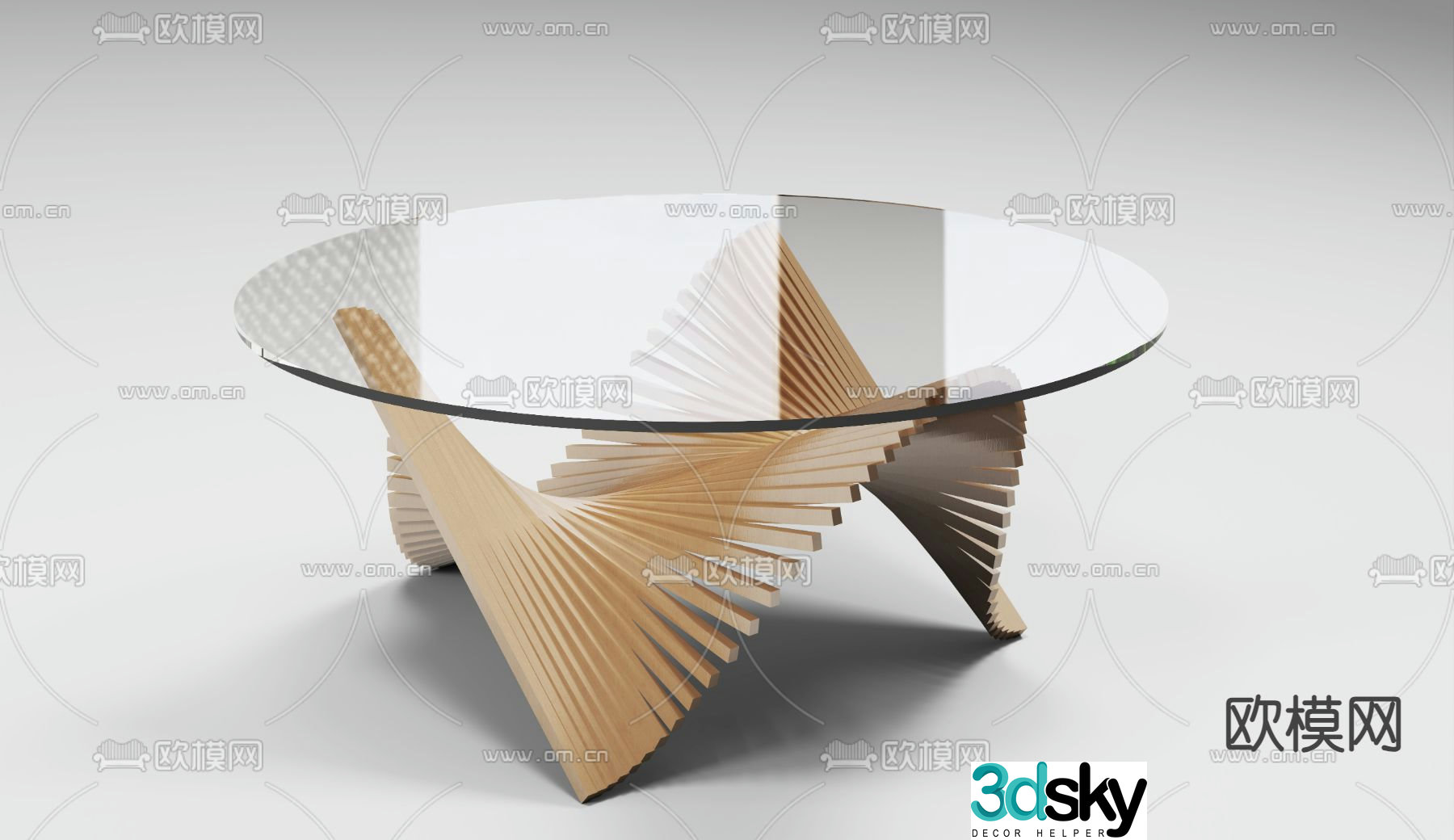 Round coffee table 3d model