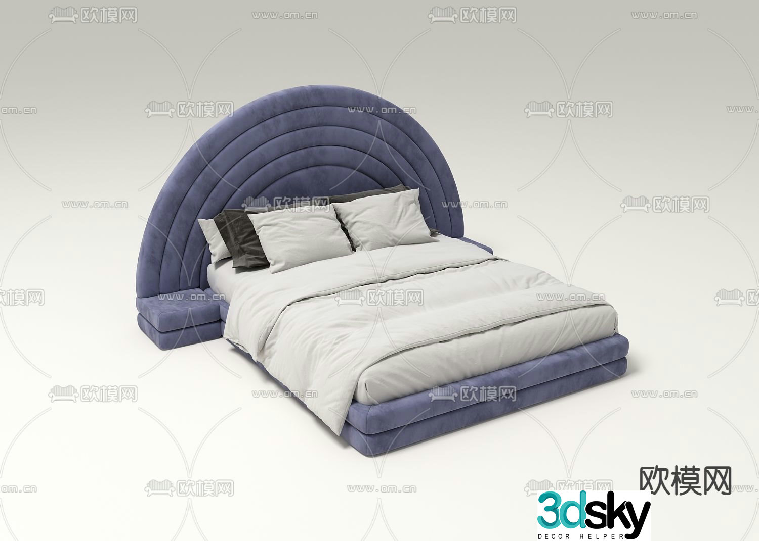 Double bed 3d model