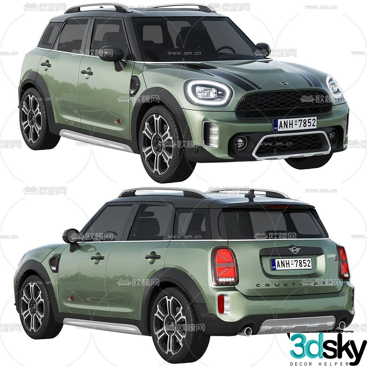 Mini Countryman Car Off Road Vehicle 3d model