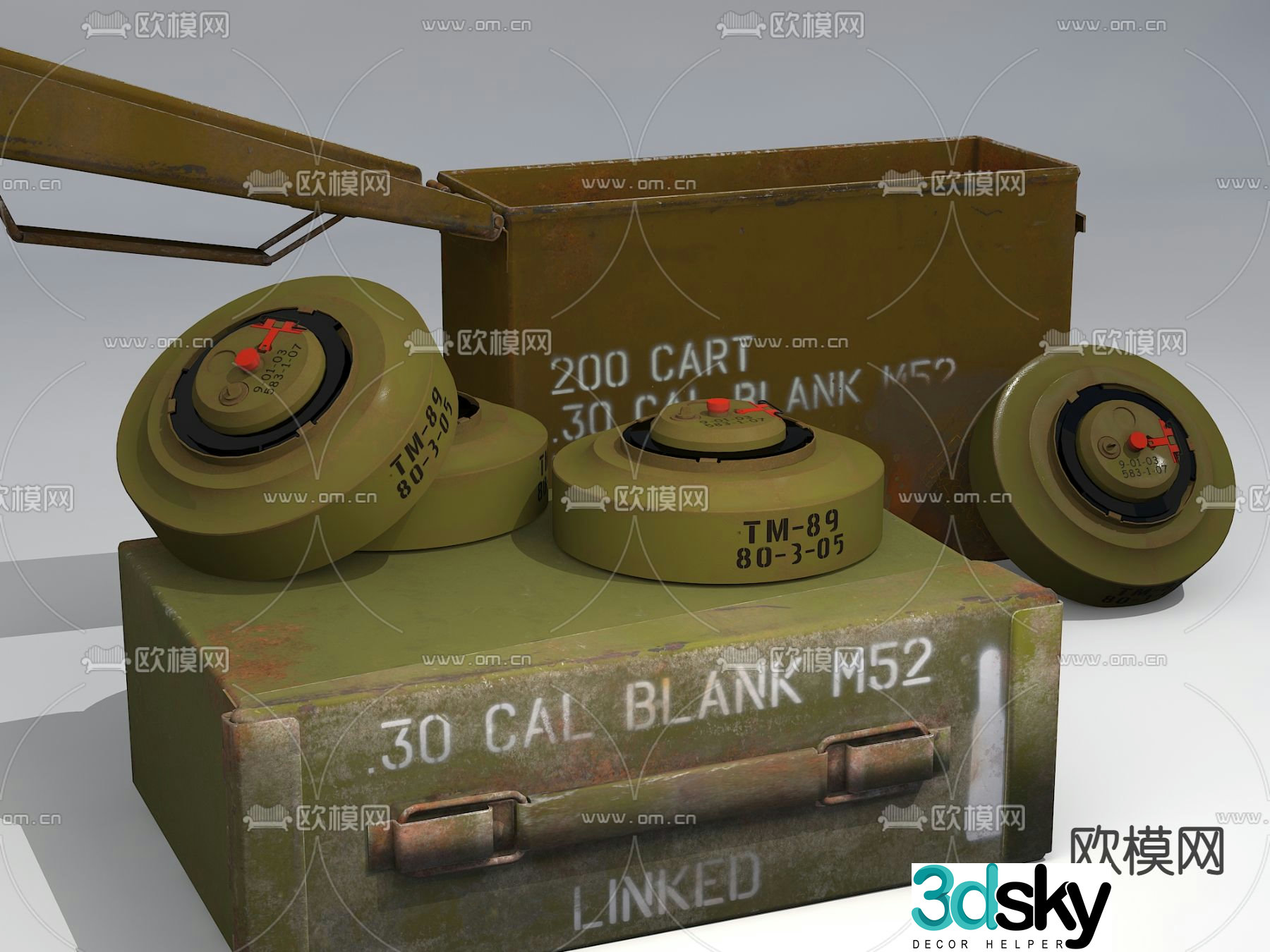 Industrial wind mine 3d model