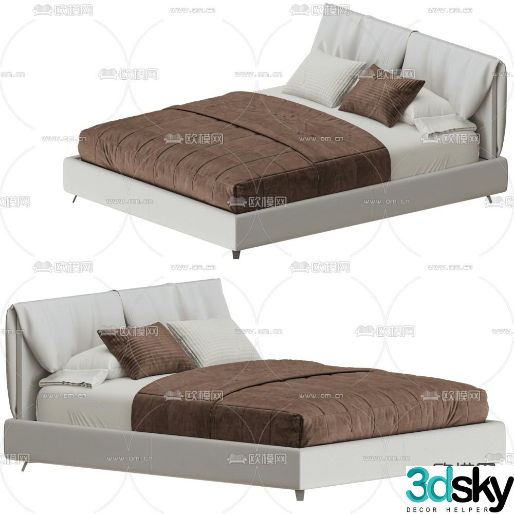 MisuraEmme modern double bed 3d model