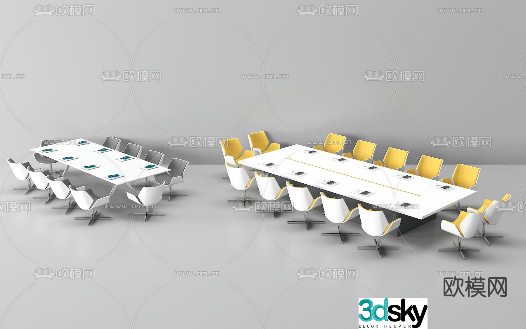 Office desk and chair 3d model