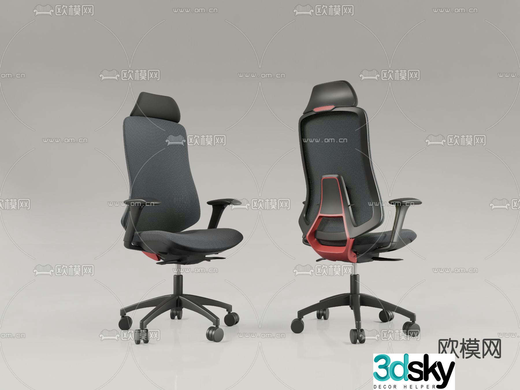 Office chair ergonomic chair gaming chair 3d model