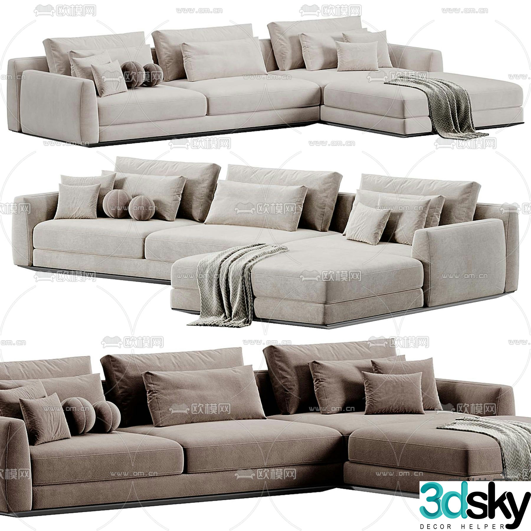 Casamania & Horm corner sofa 3d model