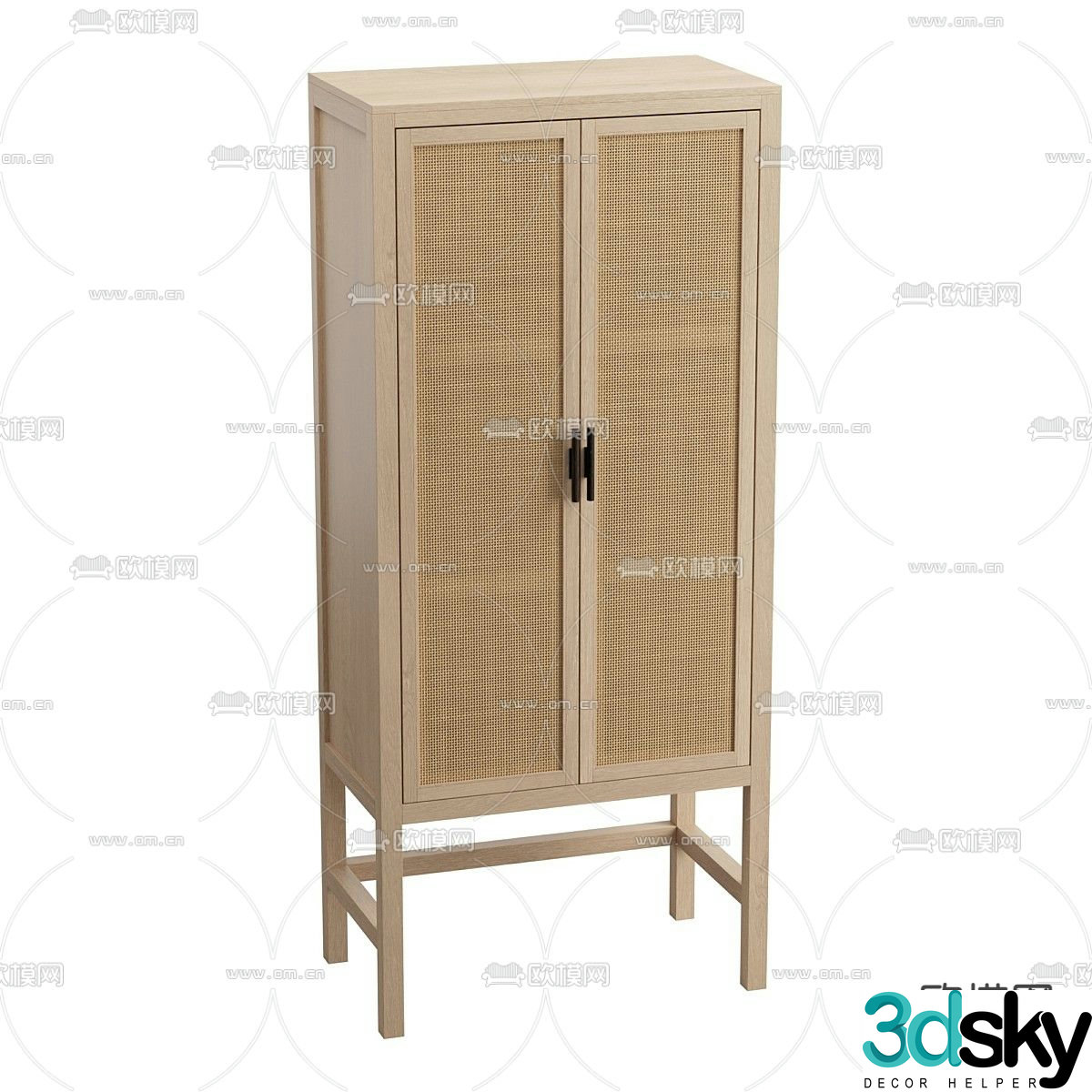 Wasabi Fuji woven cabinet wardrobe 3d model