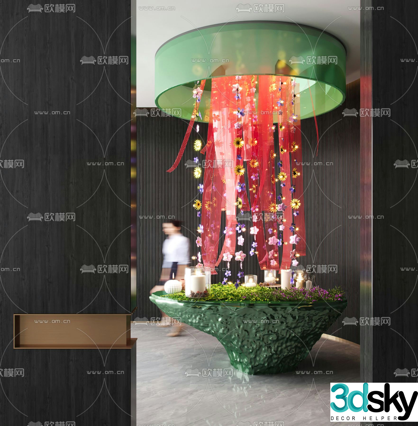 Indoor installation and landscaping Art installation and landscaping 3D model