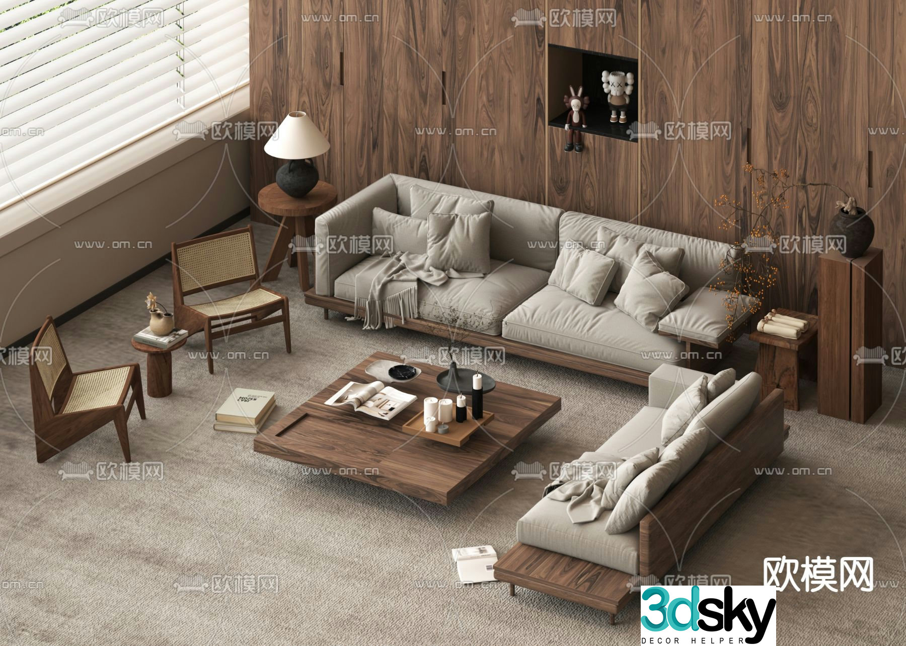 Wasabi sofa combination sofa 3D model