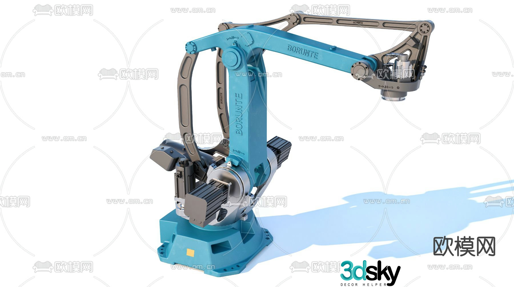Robotic arm assembly line equipment mechanical facilities 3d model