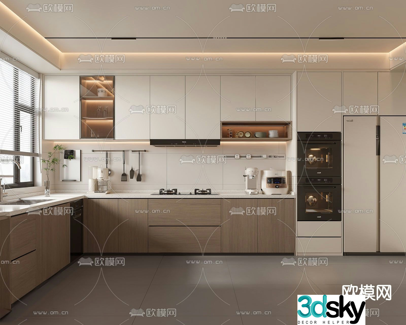 Modern kitchen cabinet 3d model