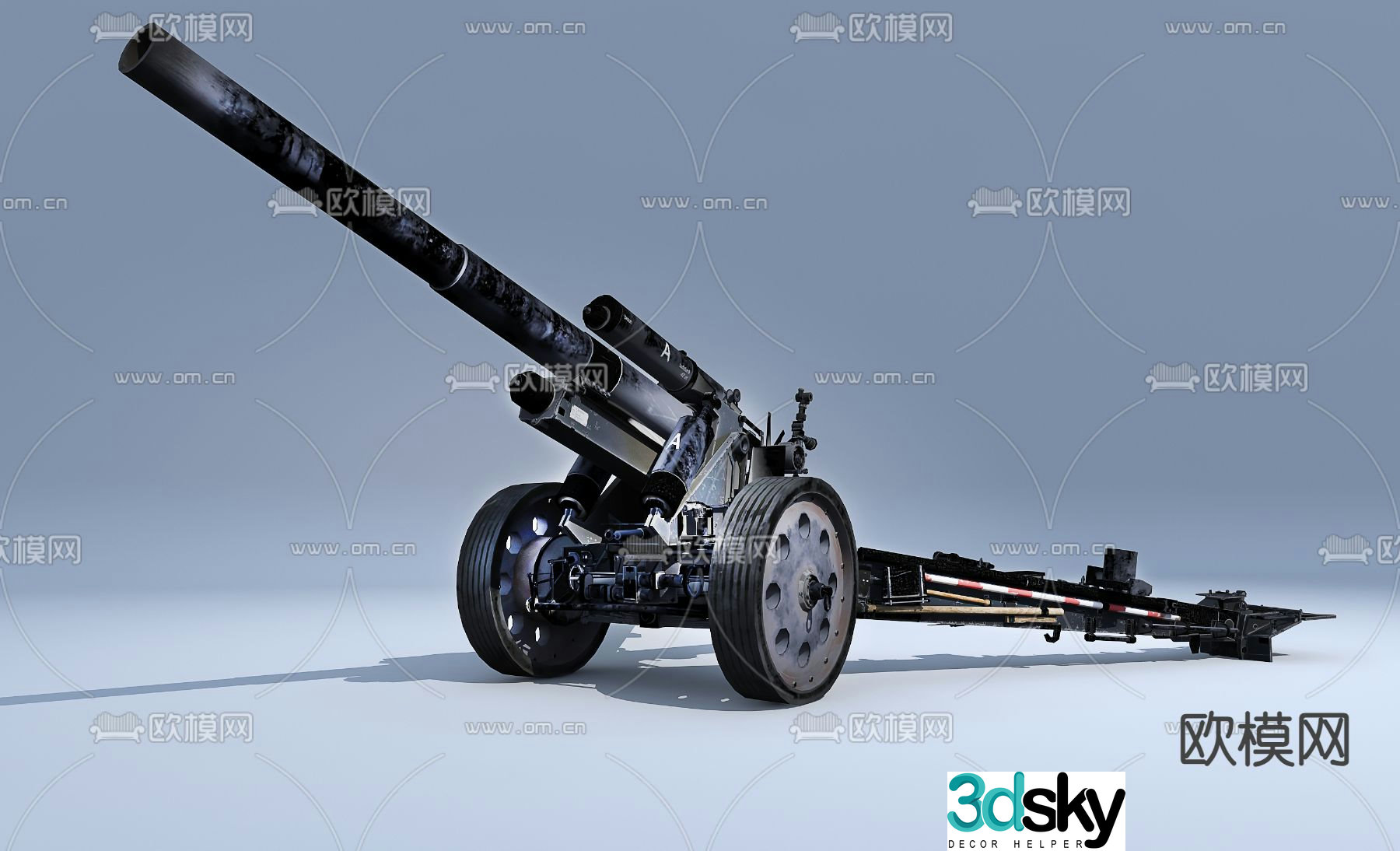 machine gun naval gun machine gun 3d model