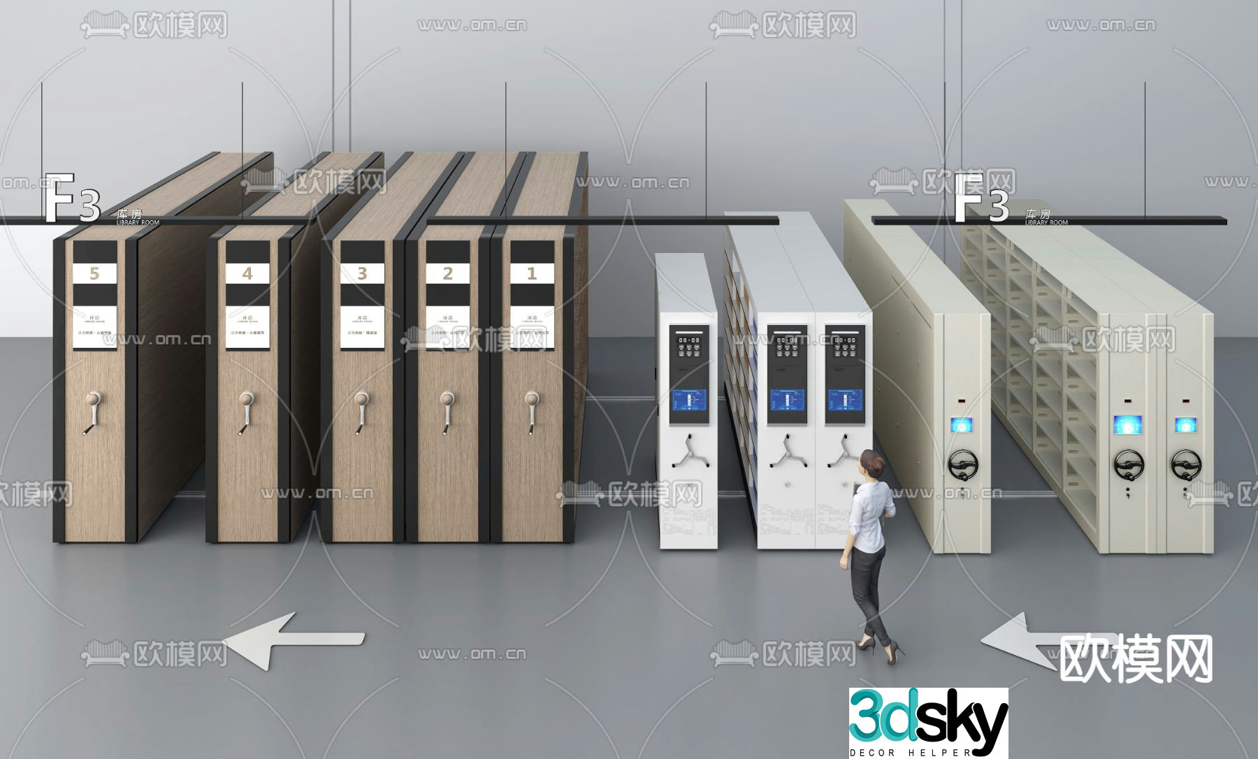 Electronic filing cabinet file cabinet information cabinet 3d model