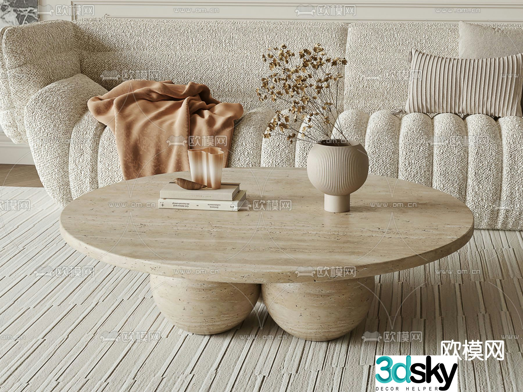 Wabi-sabi coffee table 3d model