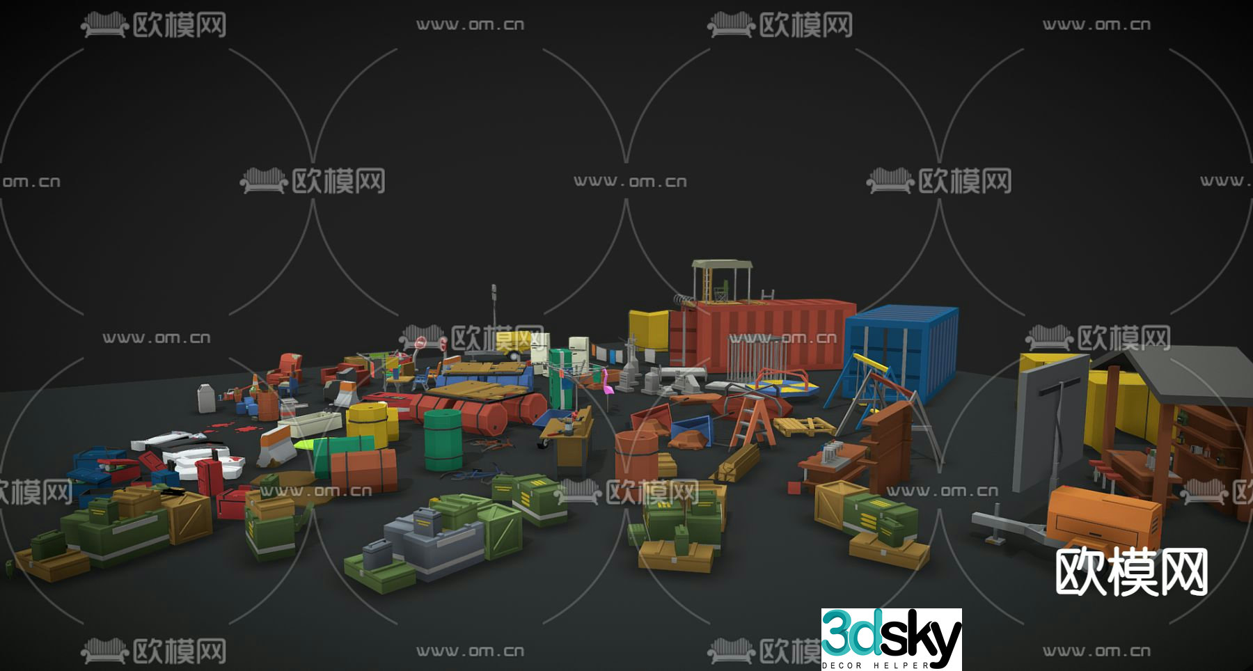 Industrial toys plastic toys 3d model