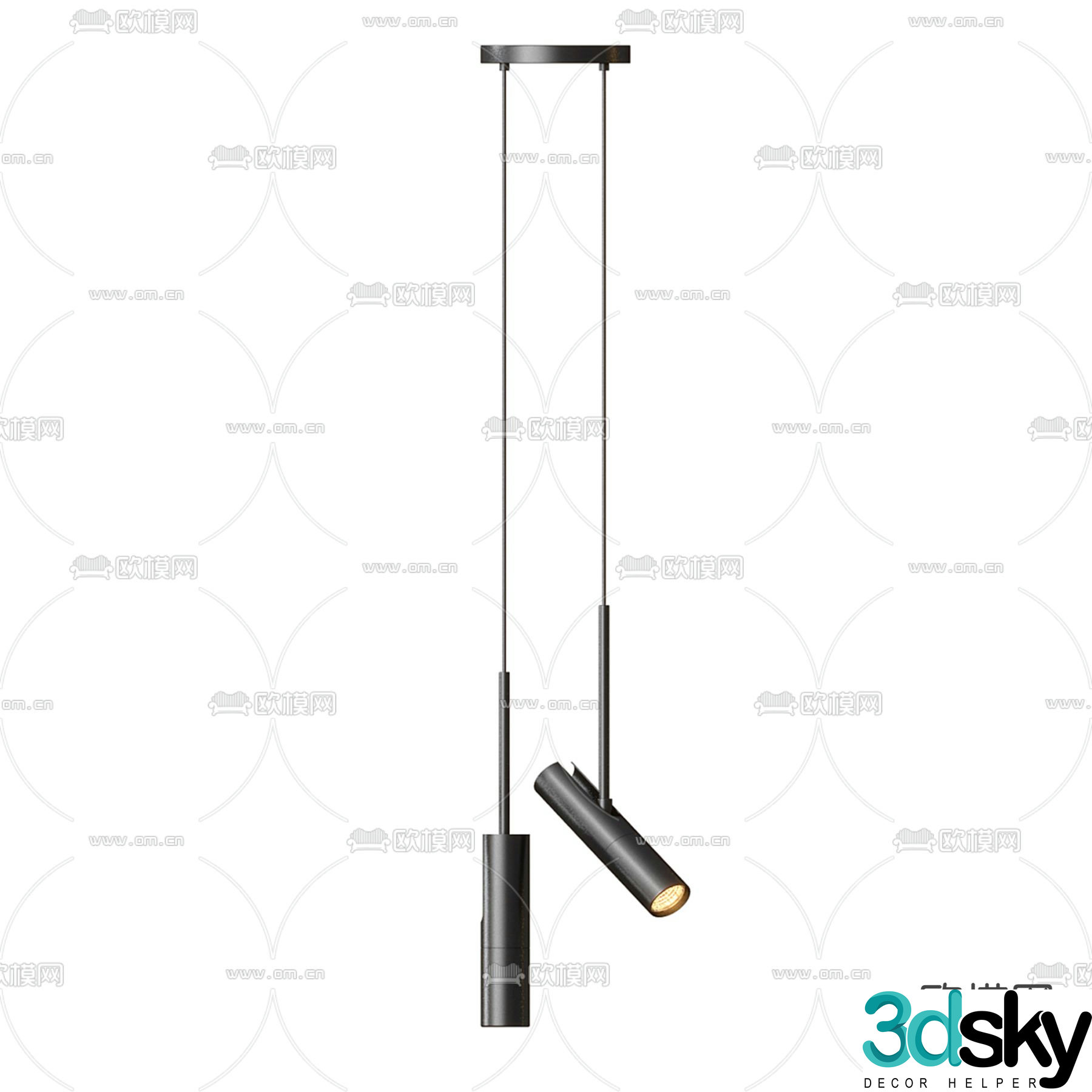 Laira simple chandelier 3d model