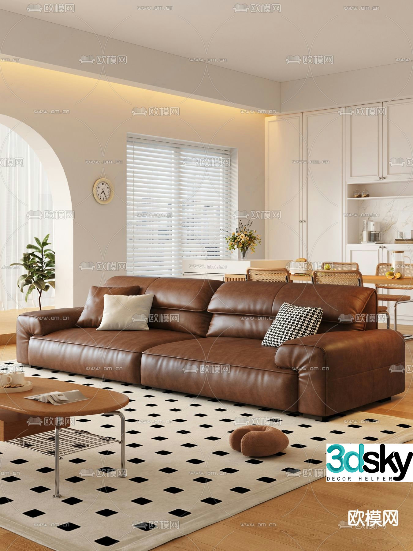 Medieval style sofa double sofa 3d model