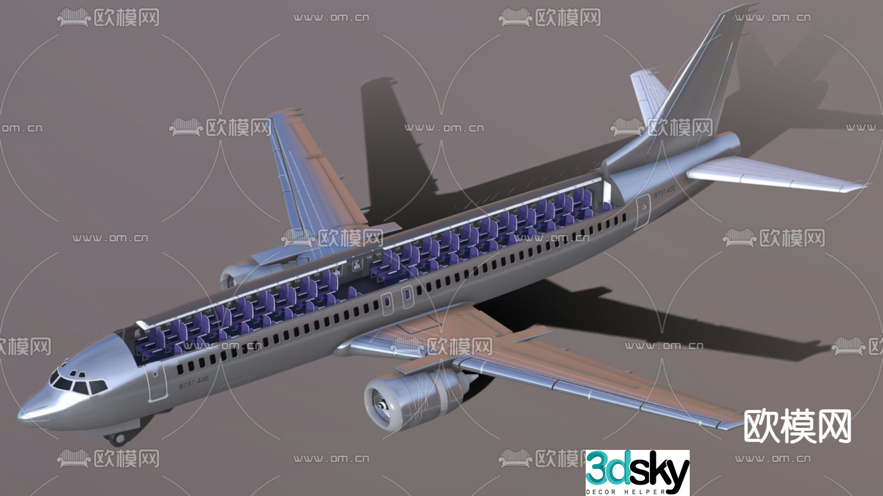 Boeing 737 cutaway Boeing aircraft 3d model