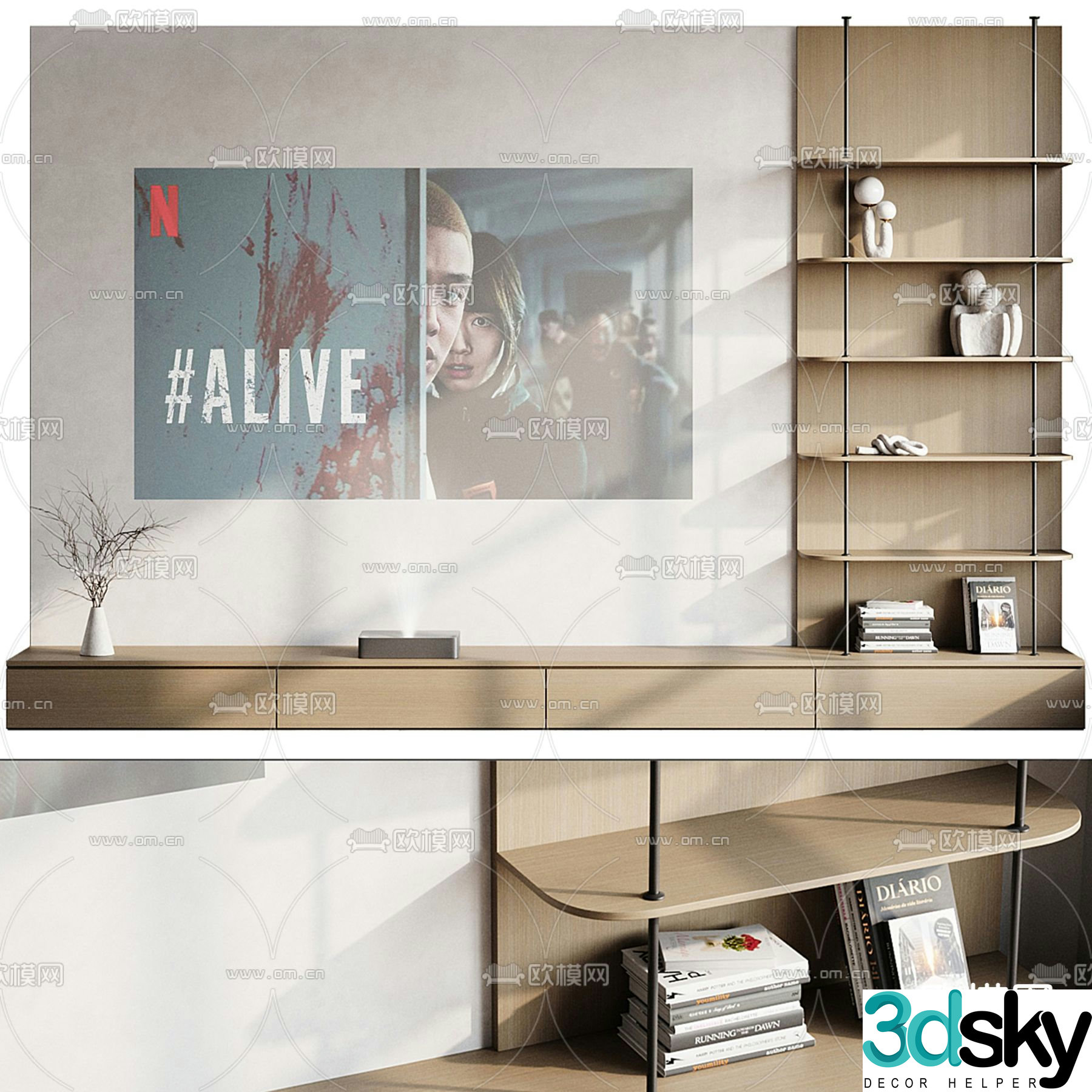 Modern TV cabinet 3d model