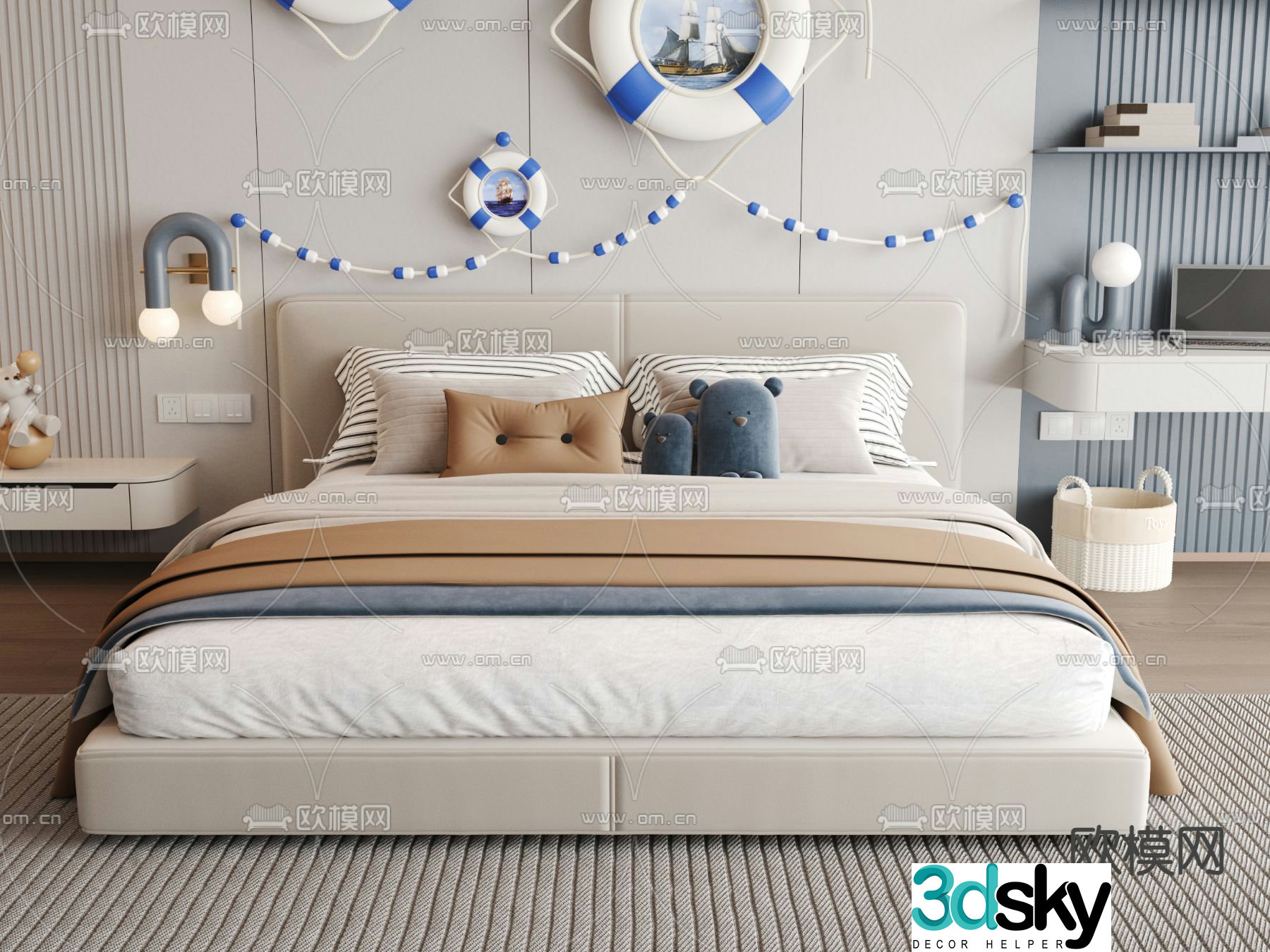 Modern children’s bed child’s bed 3d model