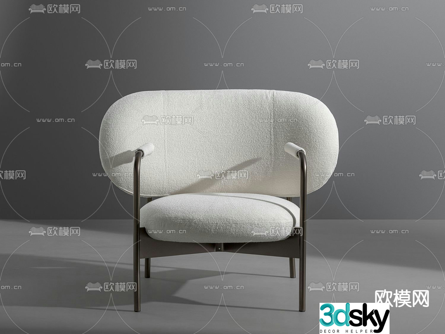 Modern sofa chair leisure chair 3d model