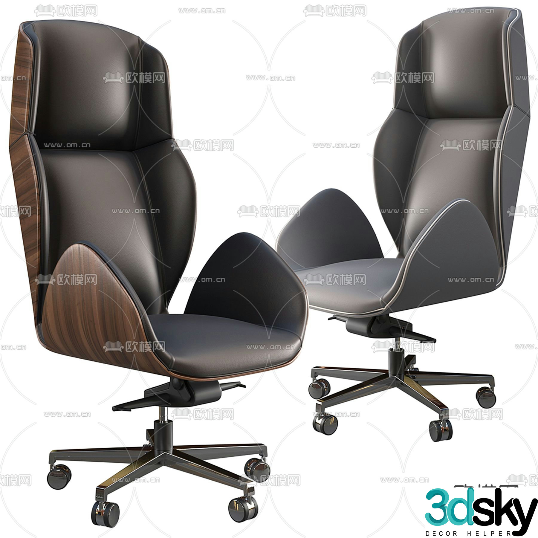 Vaghi suoni office chair boss chair executive chair 3d model