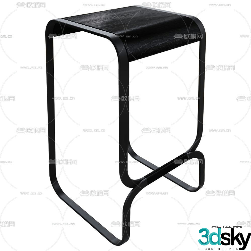 Modern stool leisure stool 3d model