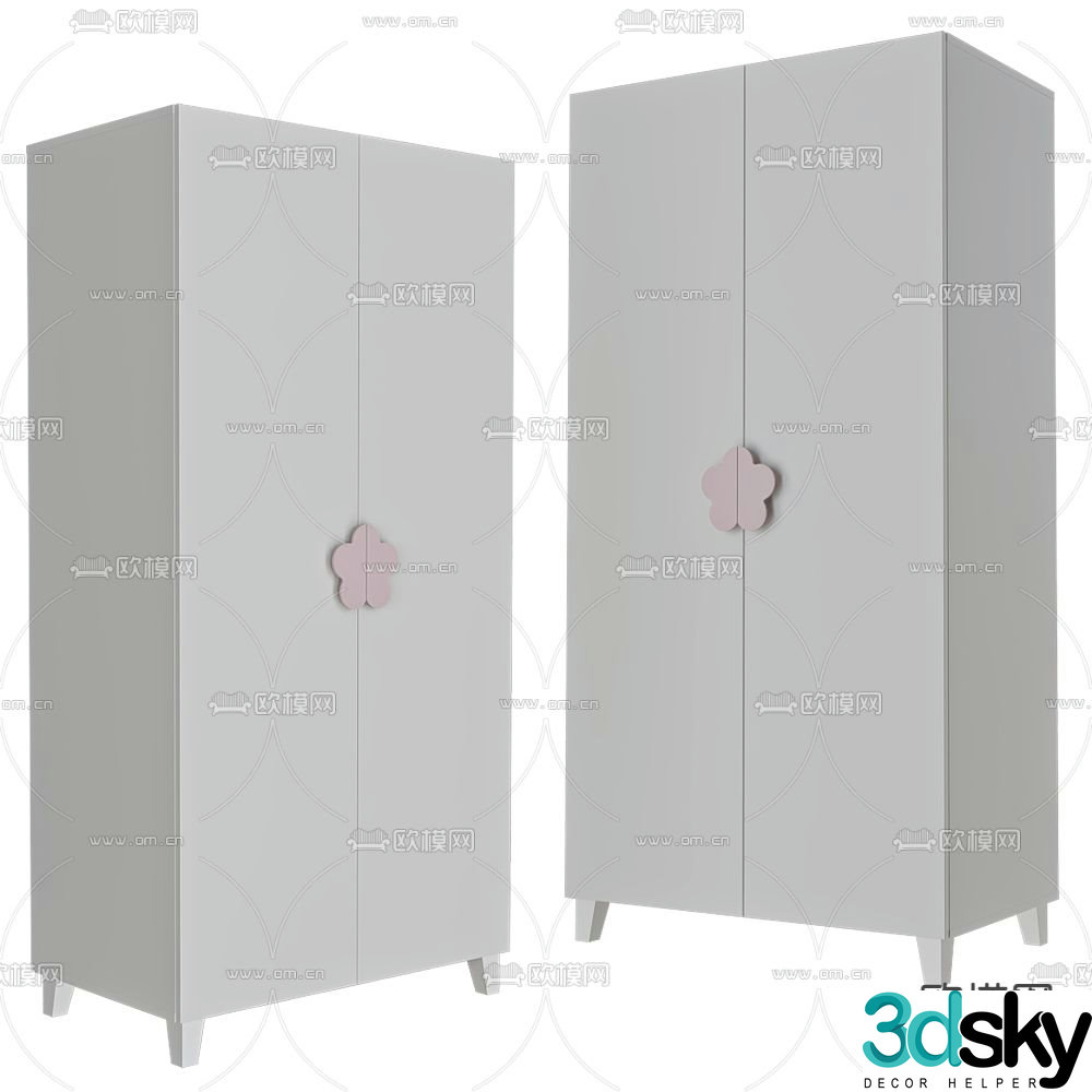 Bami children’s wardrobe 3d model