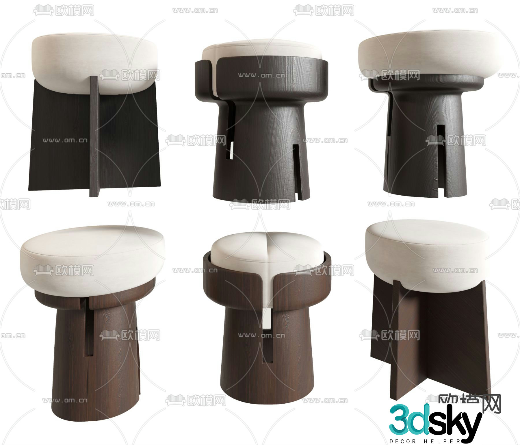 Wabi-sabi stool 3d model