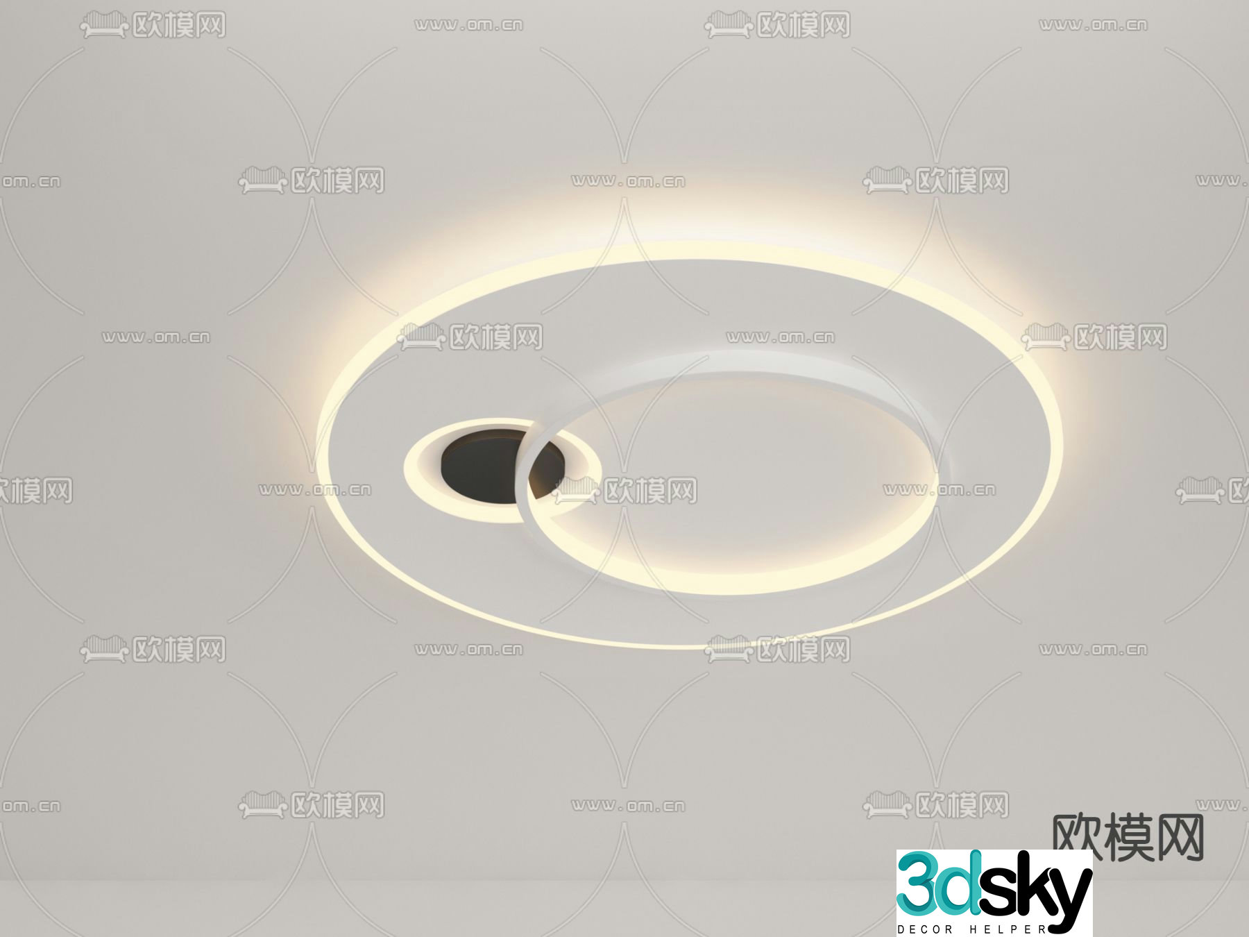 Ring ceiling lamp simple ceiling lamp 3d model