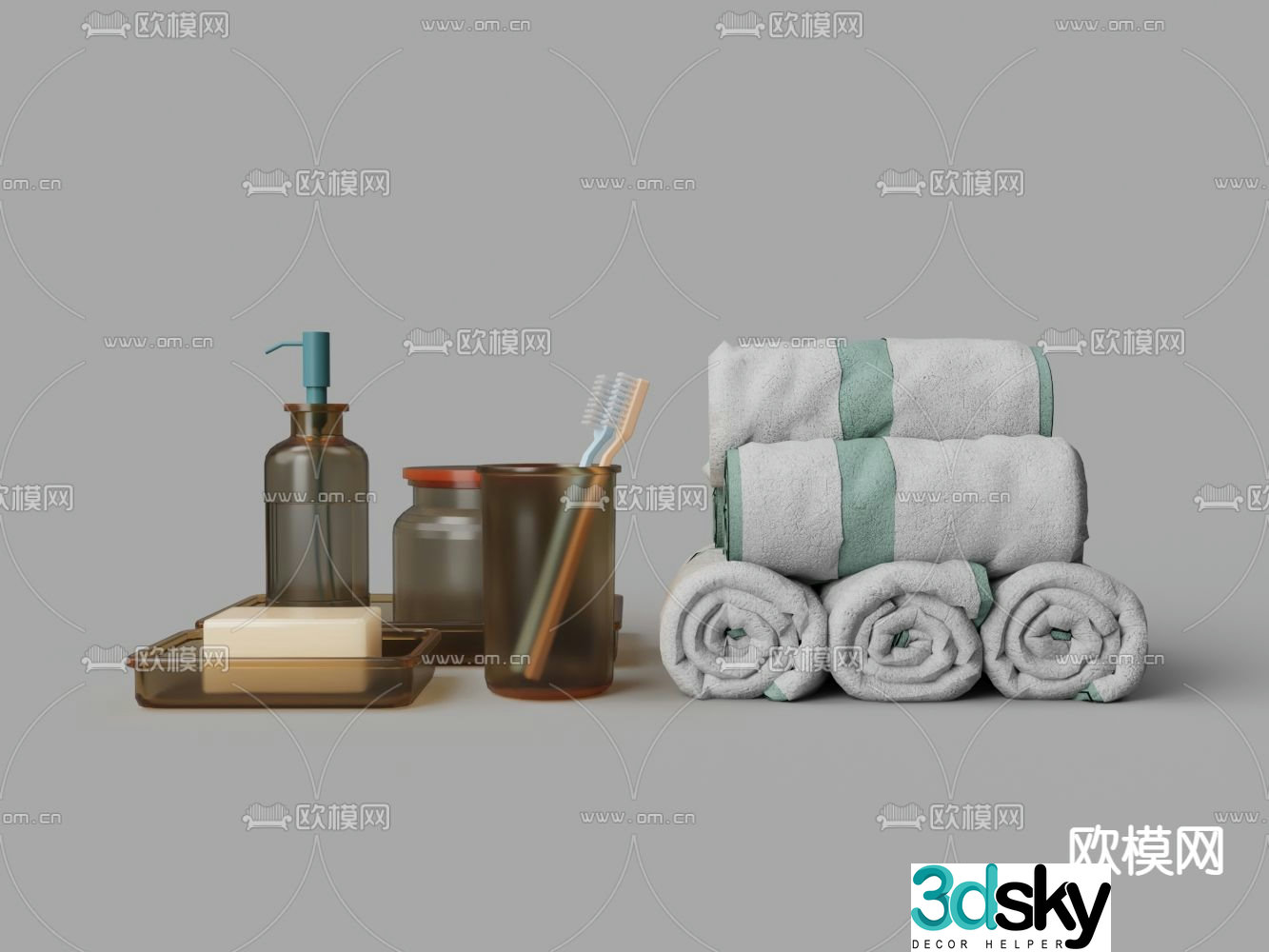 Toiletries 3d model
