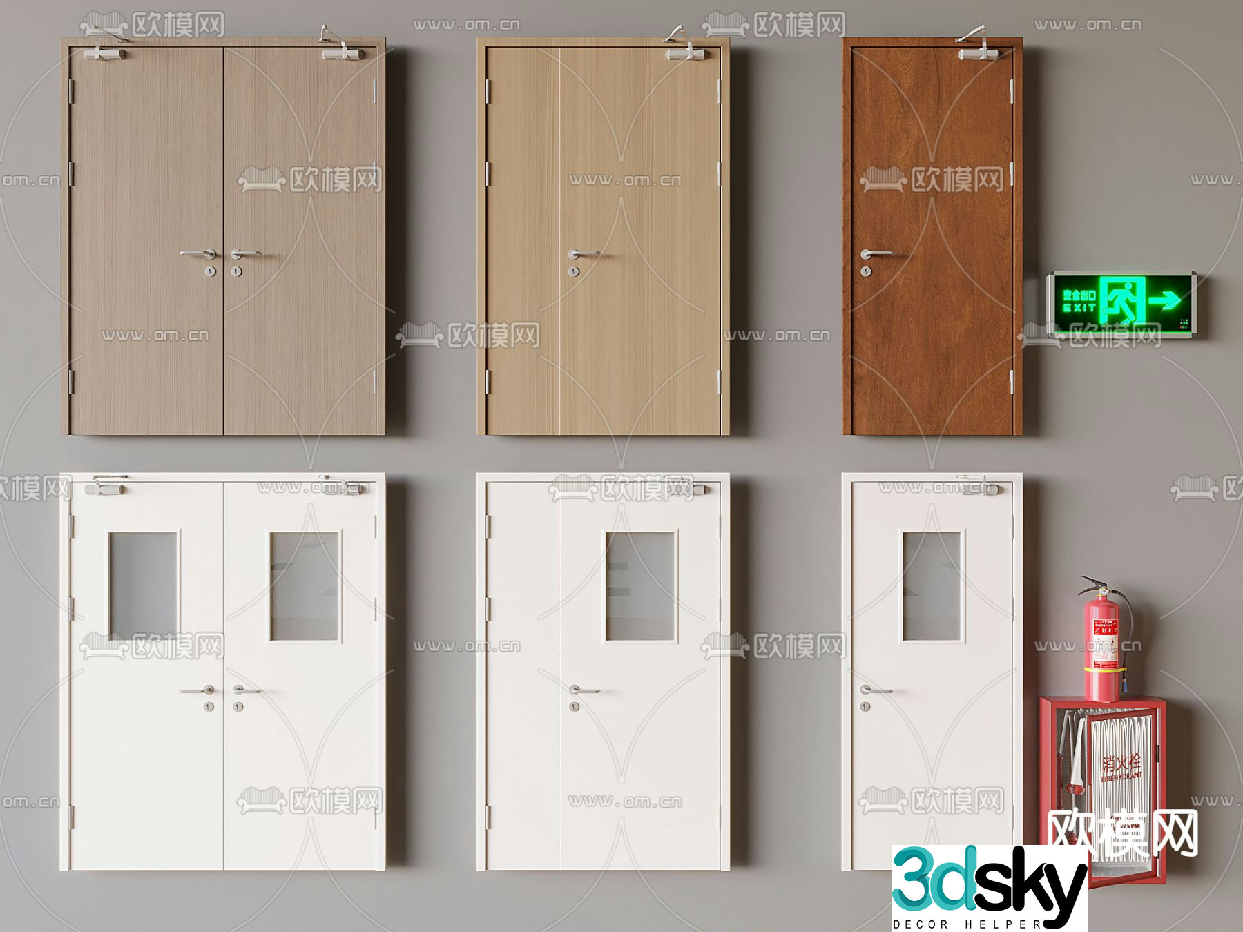 Fire door Fire door Safety door 3D model