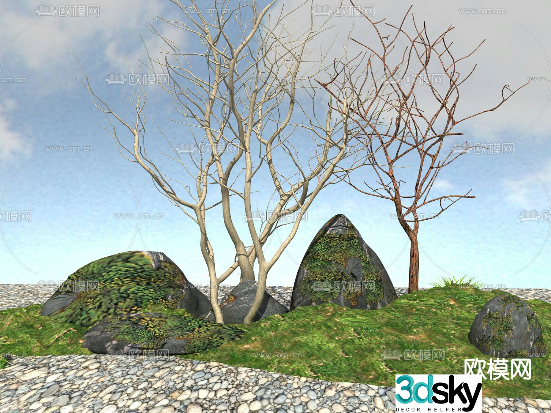New Chinese style tree dead branches dead trees 3D model