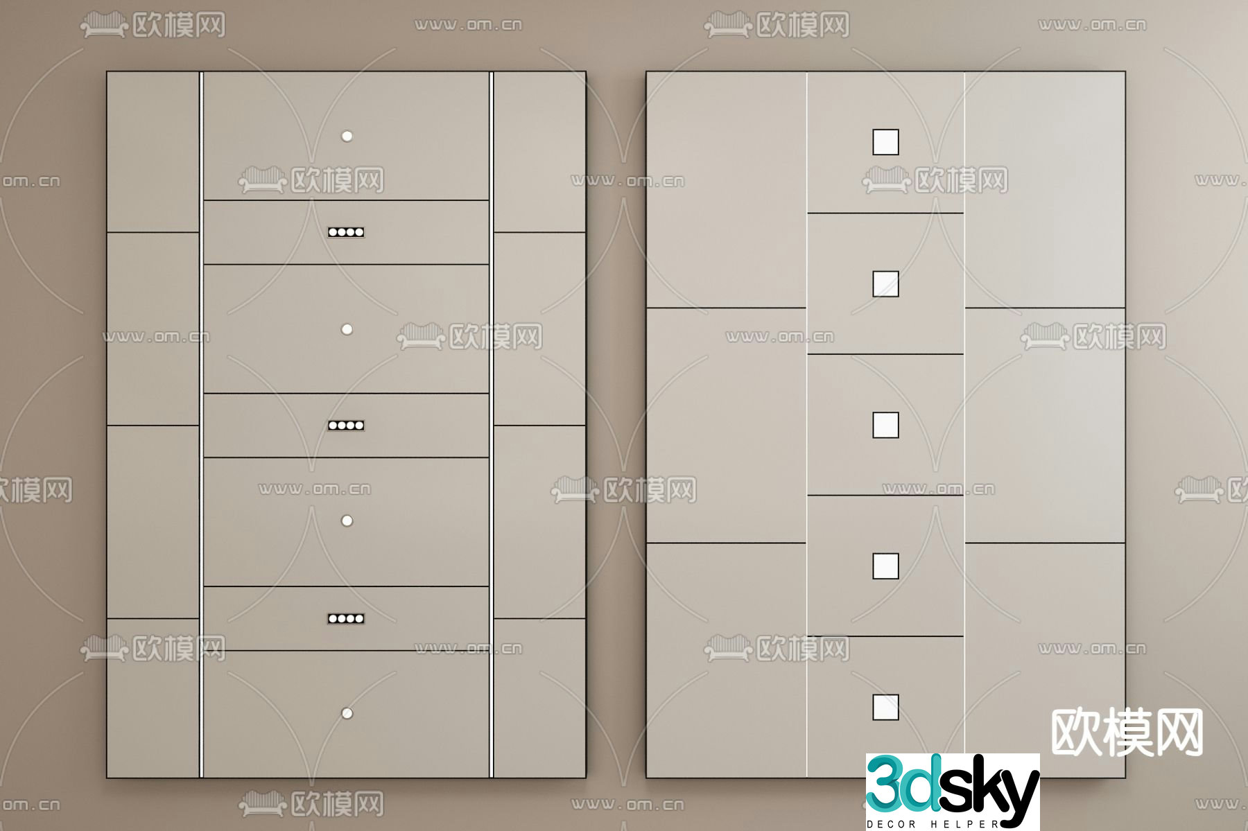 Aluminum buckle plate honeycomb large plate suspended ceiling 3D model