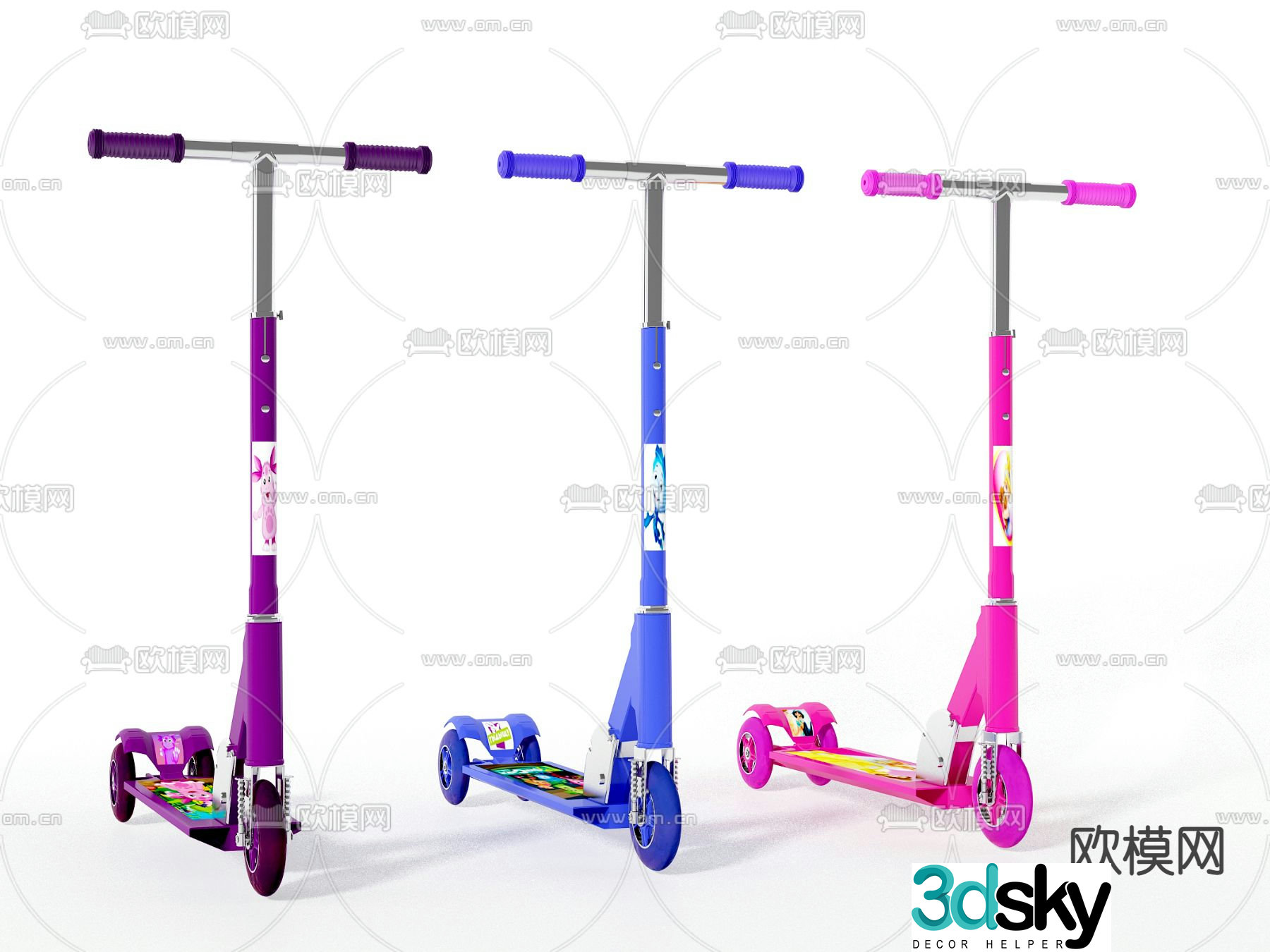 Children’s scooter 3d model