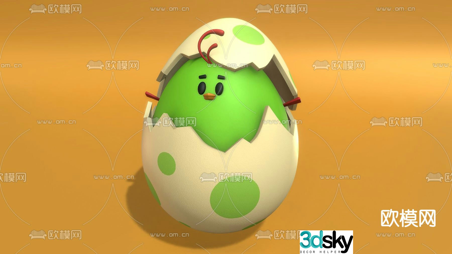 Bird egg toy eggshell toy 3d model
