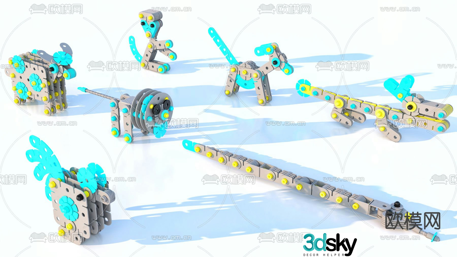 Zodiac splicing toy 3d model