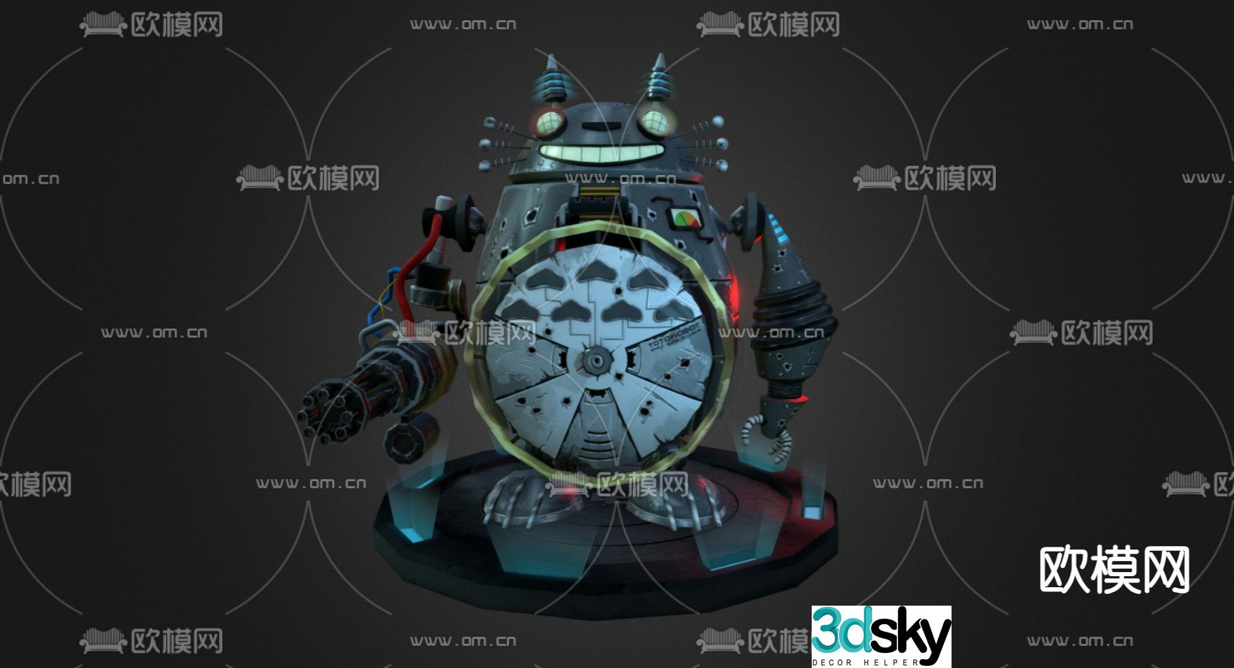Industrial style robot sci-fi robot 3d model